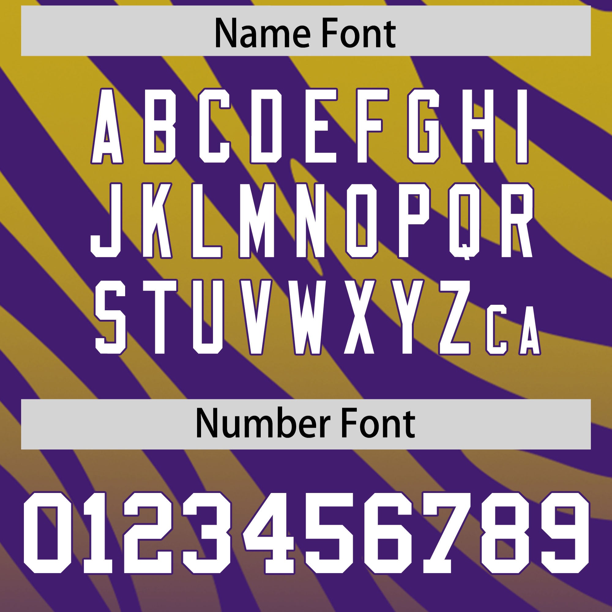 Custom Purple Old Gold Tiger Stripe Gradient Animal Print Personalized Team Shirt Baseball Jersey