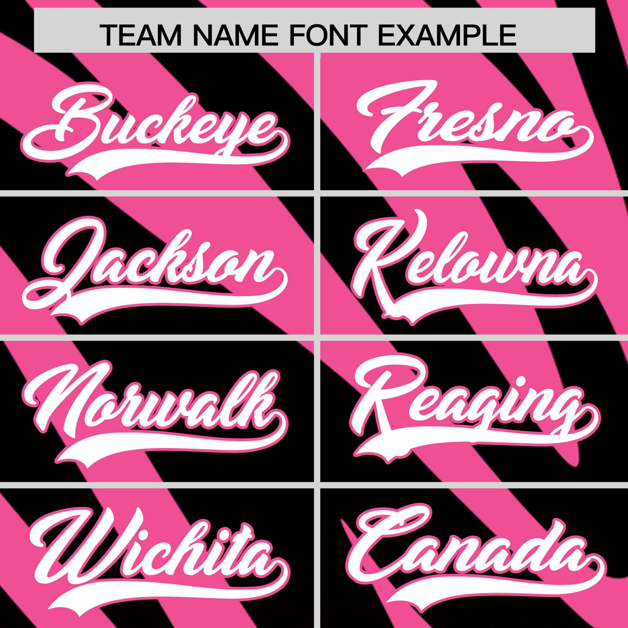 Custom Pink Black Tiger Stripe Gradient Animal Print Personalized Team Shirt Baseball Jersey