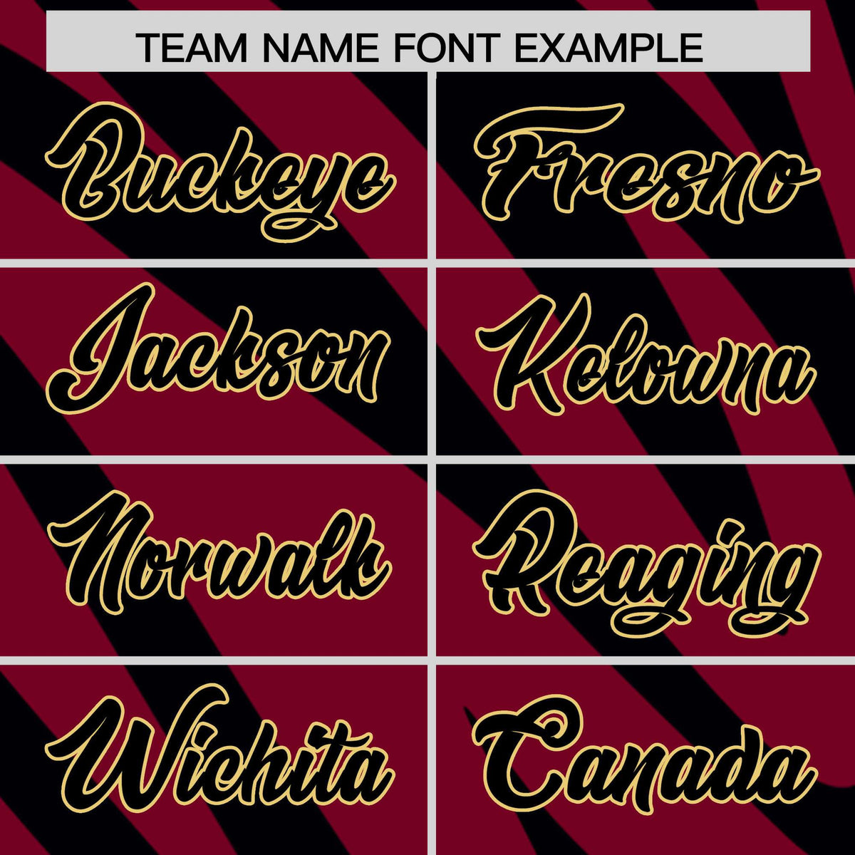 Custom Crimson Black Tiger Stripe Gradient Animal Print Personalized Team Shirt Baseball Jersey