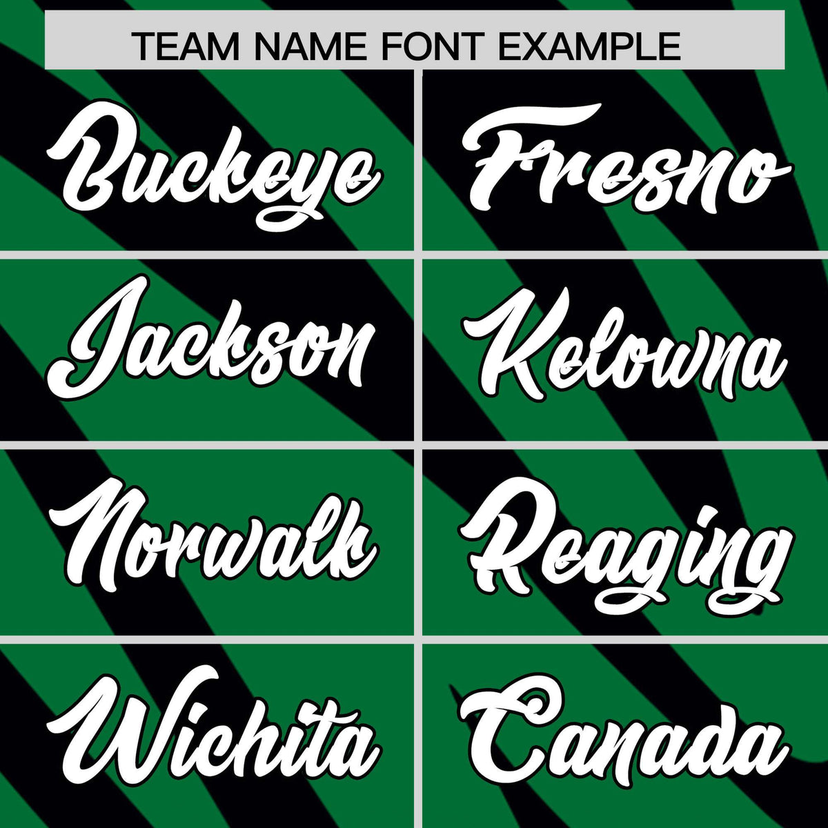 Custom Kelly Green Black Tiger Stripe Gradient Animal Print Personalized Team Shirt Baseball Jersey