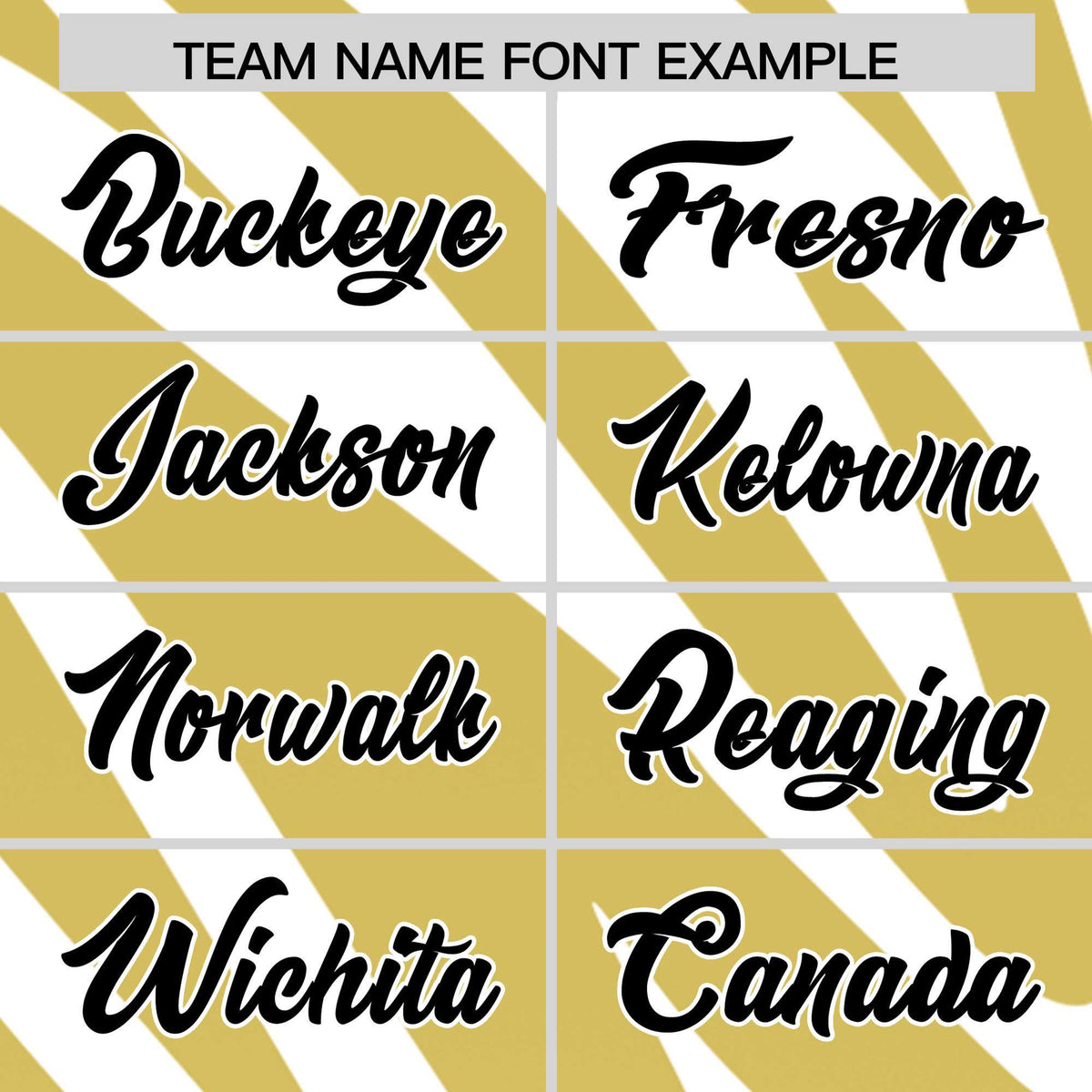 Custom Old Gold White Tiger Stripe Gradient Animal Print Personalized Team Shirt Baseball Jersey