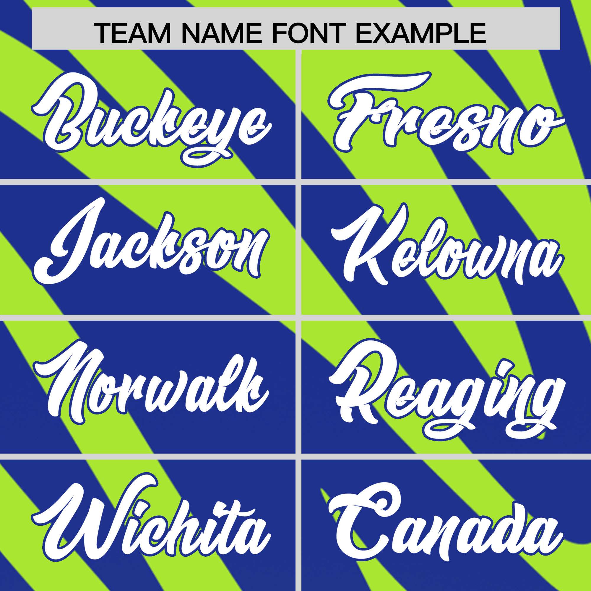 Custom Neon Green Royal Tiger Stripe Gradient Animal Print Personalized Team Shirt Baseball Jersey