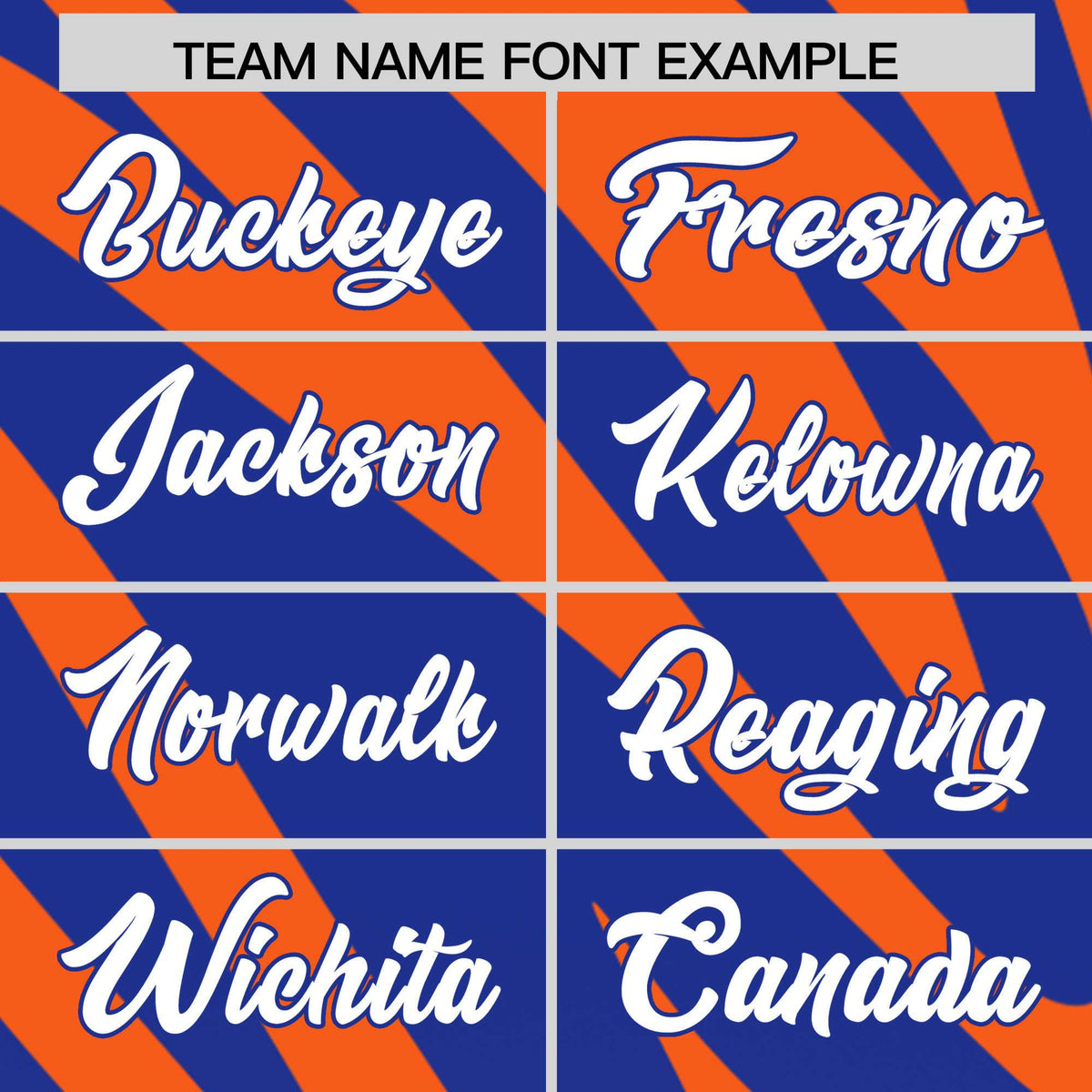 Custom Orange Royal Tiger Stripe Gradient Animal Print Personalized Team Shirt Baseball Jersey