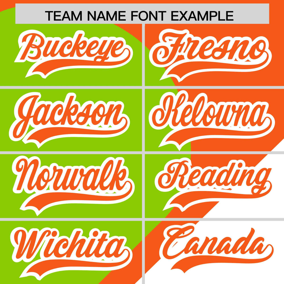 Custom Orange Neon Green-White Color Block Personalized Half Heart Pattern Authentic Baseball Jersey