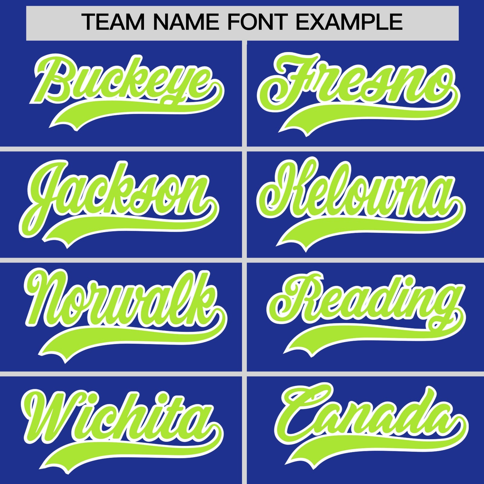 Custom Royal Blue Neon Green Side Camo Style Personalization Baseball Jersey| KXKSHOP
