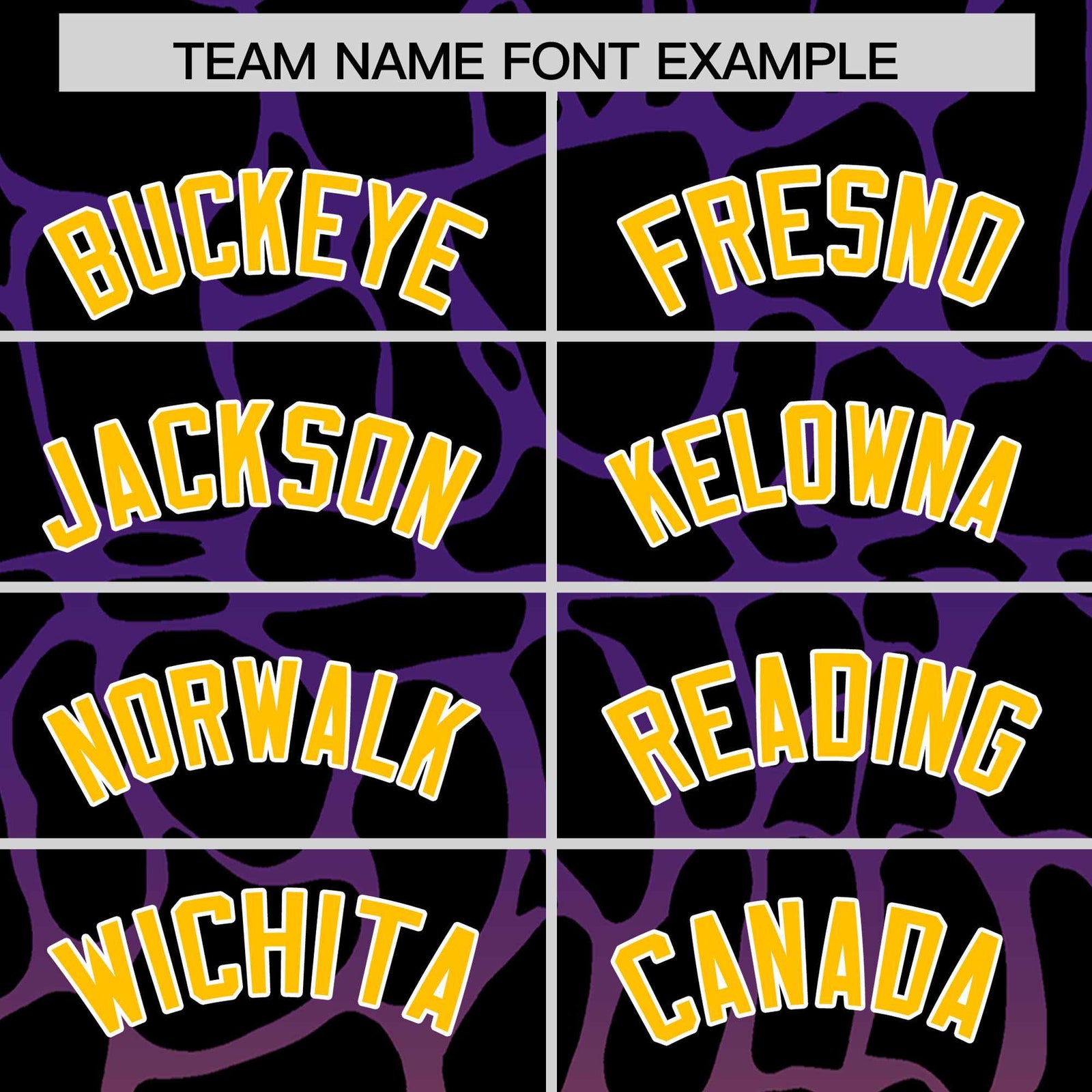 Custom Purple Gold Giraffe Graffiti Pattern Authentic Baseball Jersey