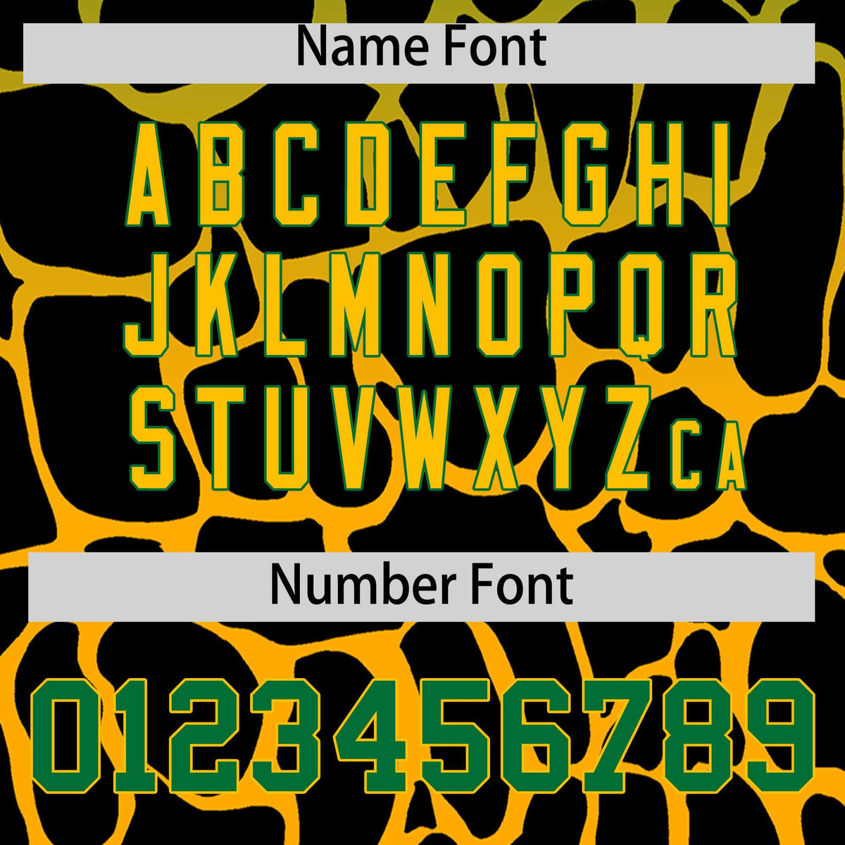 Custom Kelly Green Yellow Giraffe Graffiti Pattern Authentic Baseball Jersey