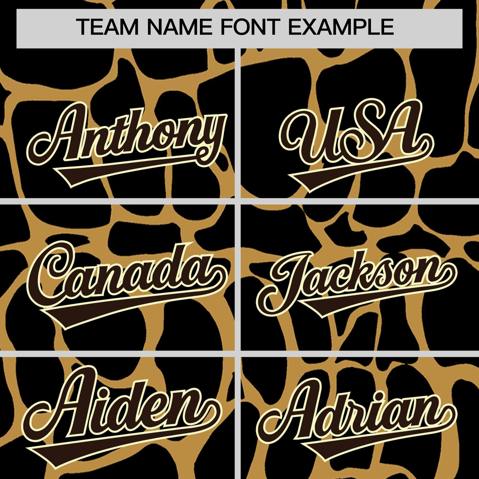 Custom Old Gold Brown Giraffe Graffiti Pattern Authentic Baseball Jersey