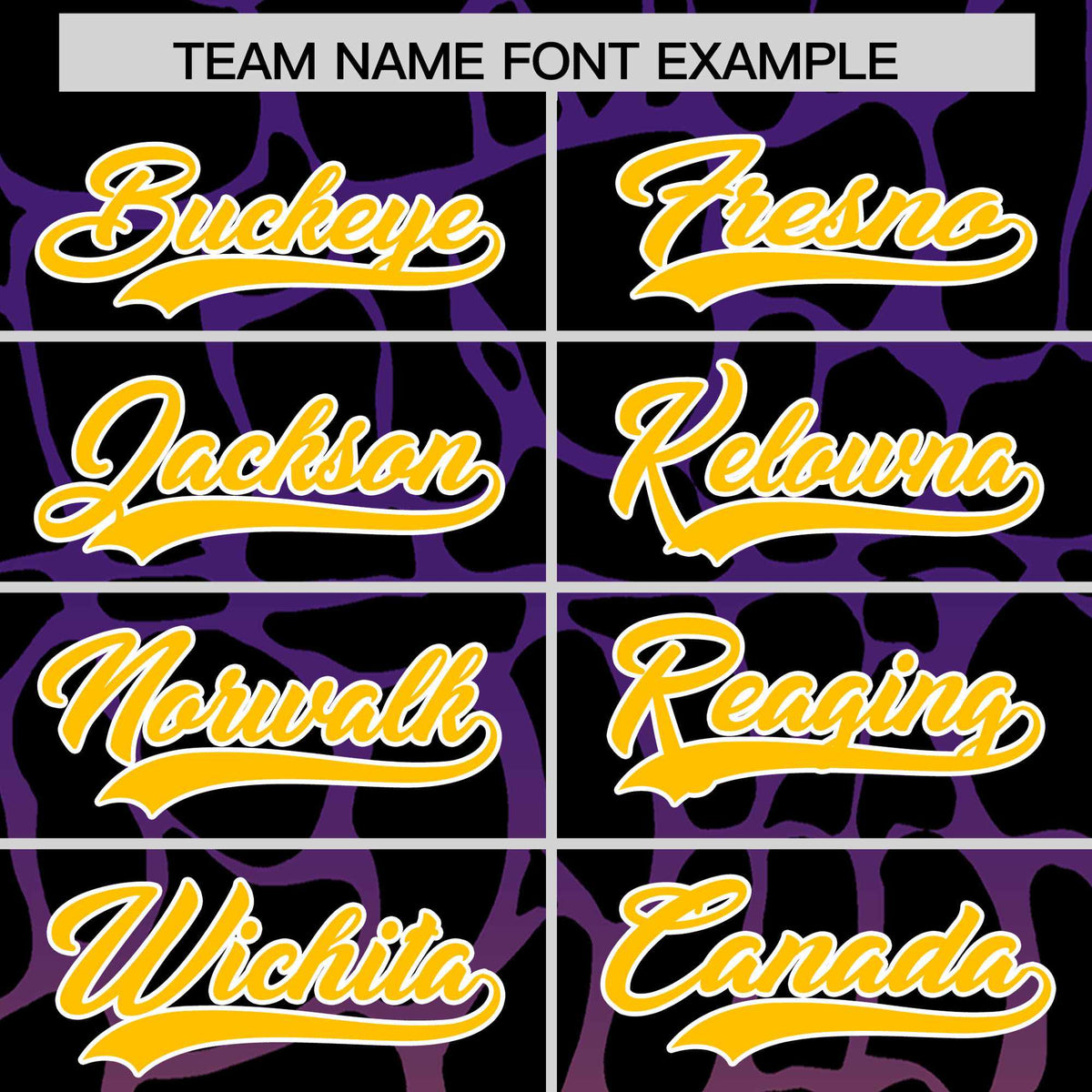 Custom Purple Gold Giraffe Graffiti Pattern Authentic Baseball Jersey