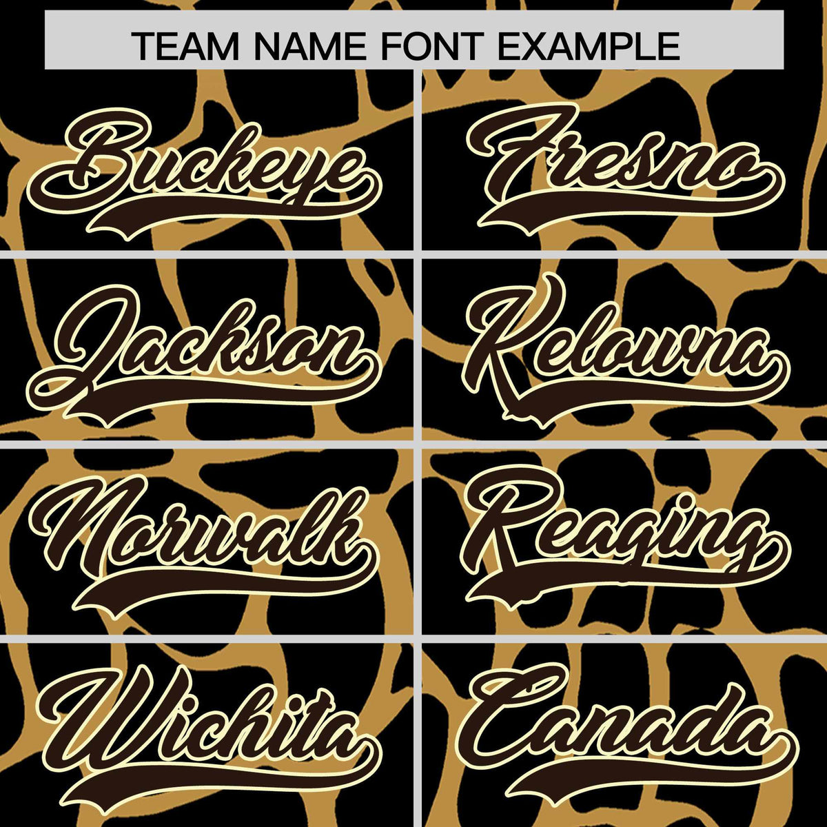 Custom Old Gold Brown Giraffe Graffiti Pattern Authentic Baseball Jersey