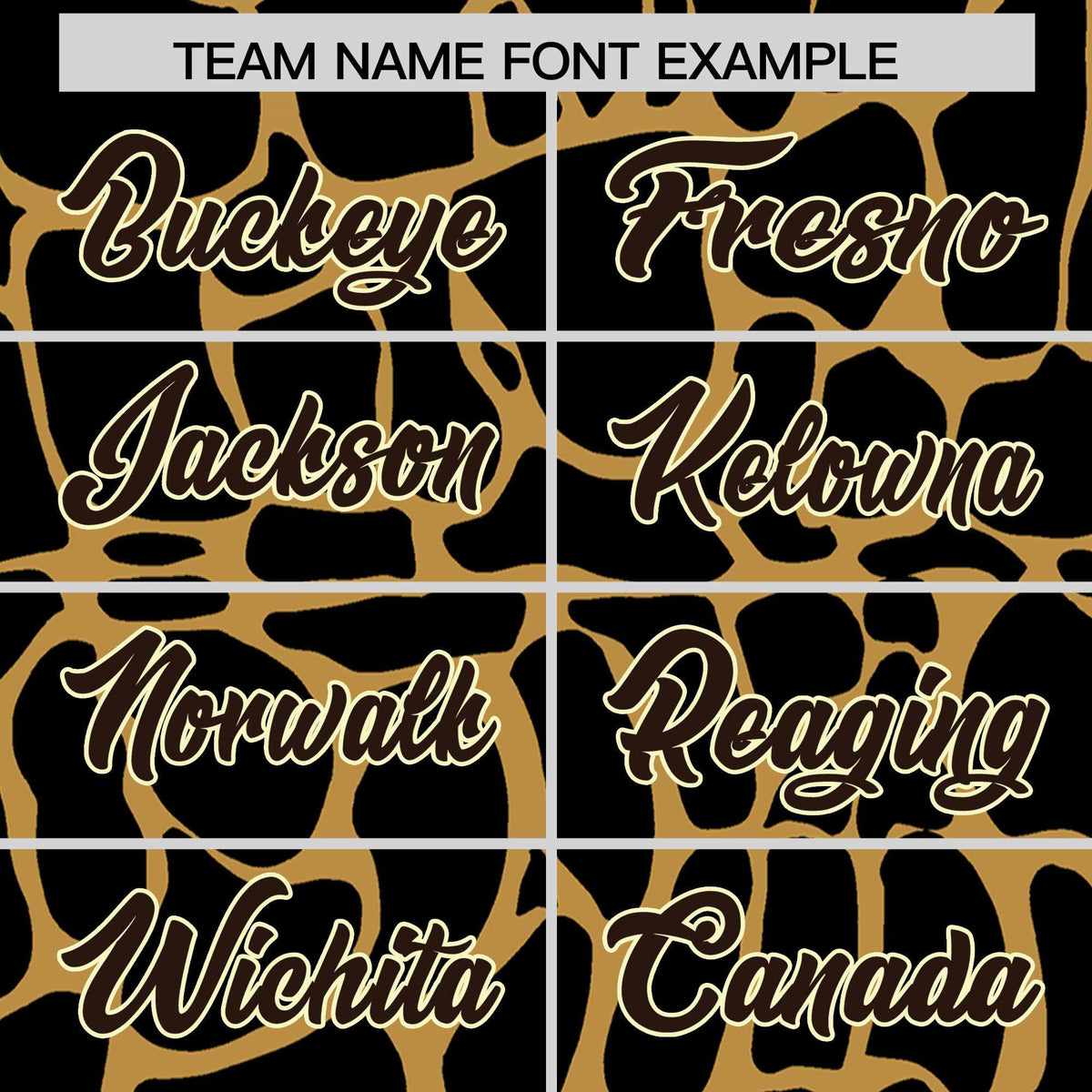 Custom Old Gold Brown Giraffe Graffiti Pattern Authentic Baseball Jersey