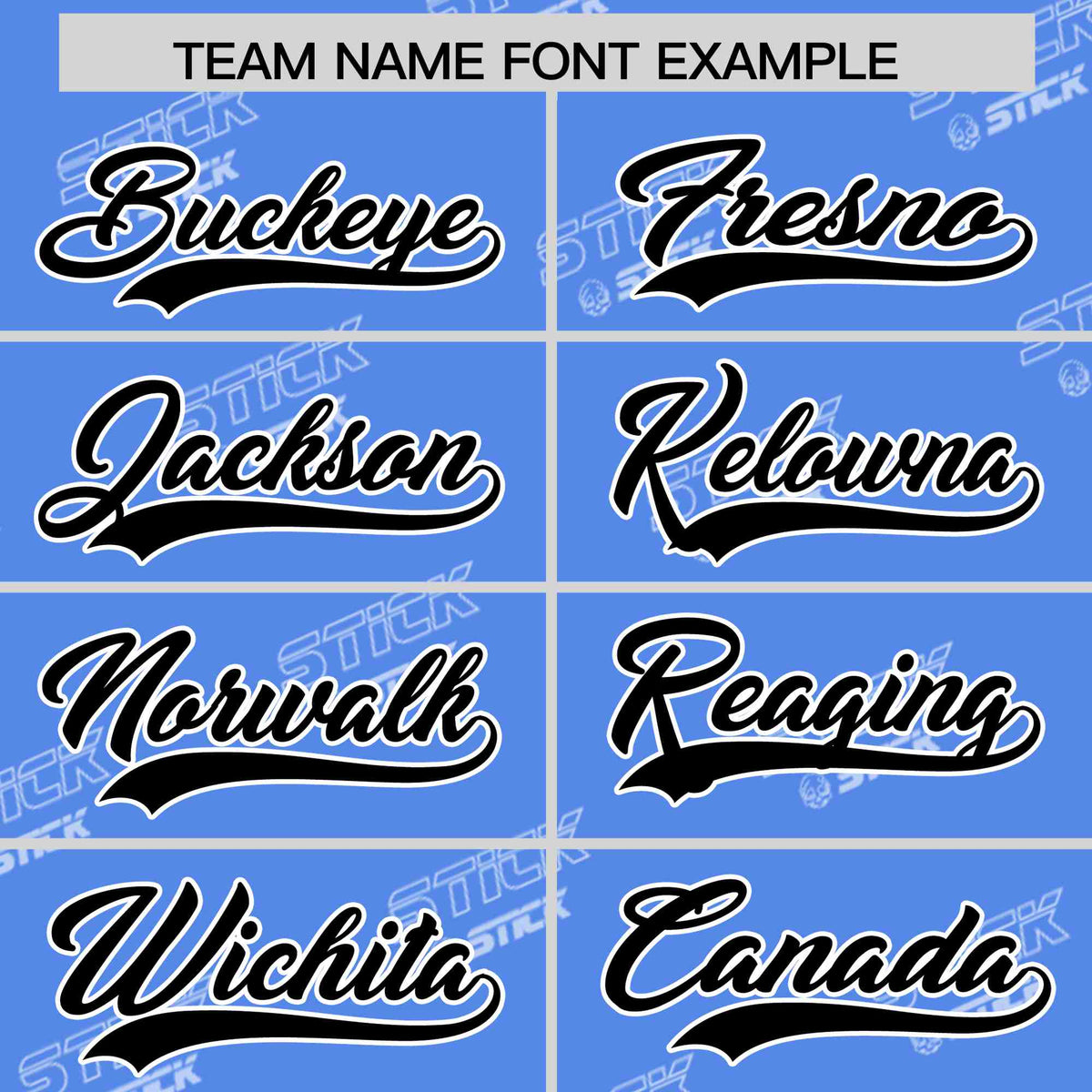 Custom Powder Blue Black Full Button Text Graffiti Pattern Authentic Baseball Jersey