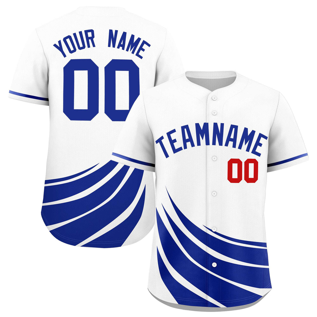 Custom White Royal Wind Mark Graffiti Pattern Authentic Baseball Jersey