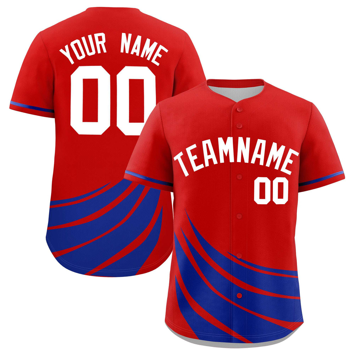 Custom Red Royal Wind Mark Graffiti Pattern Authentic Baseball Jersey