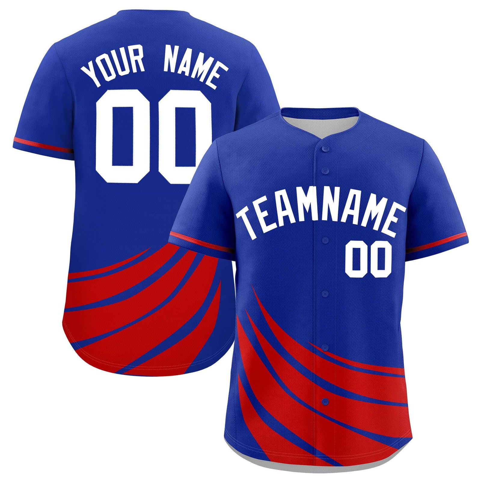 Custom Royal Red Wind Mark Graffiti Pattern Authentic Baseball Jersey