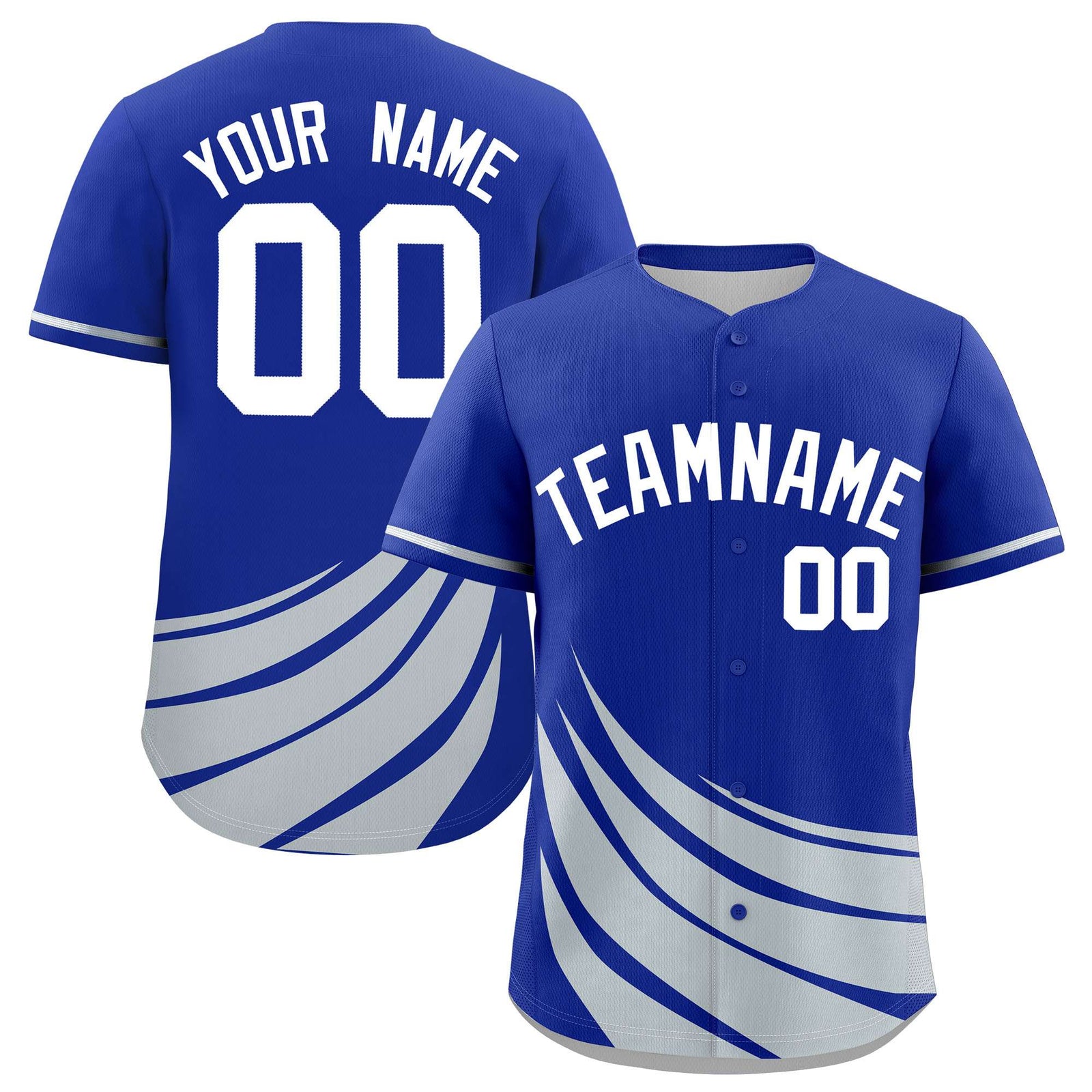 Custom Royal Silver Wind Mark Graffiti Pattern Authentic Baseball Jersey