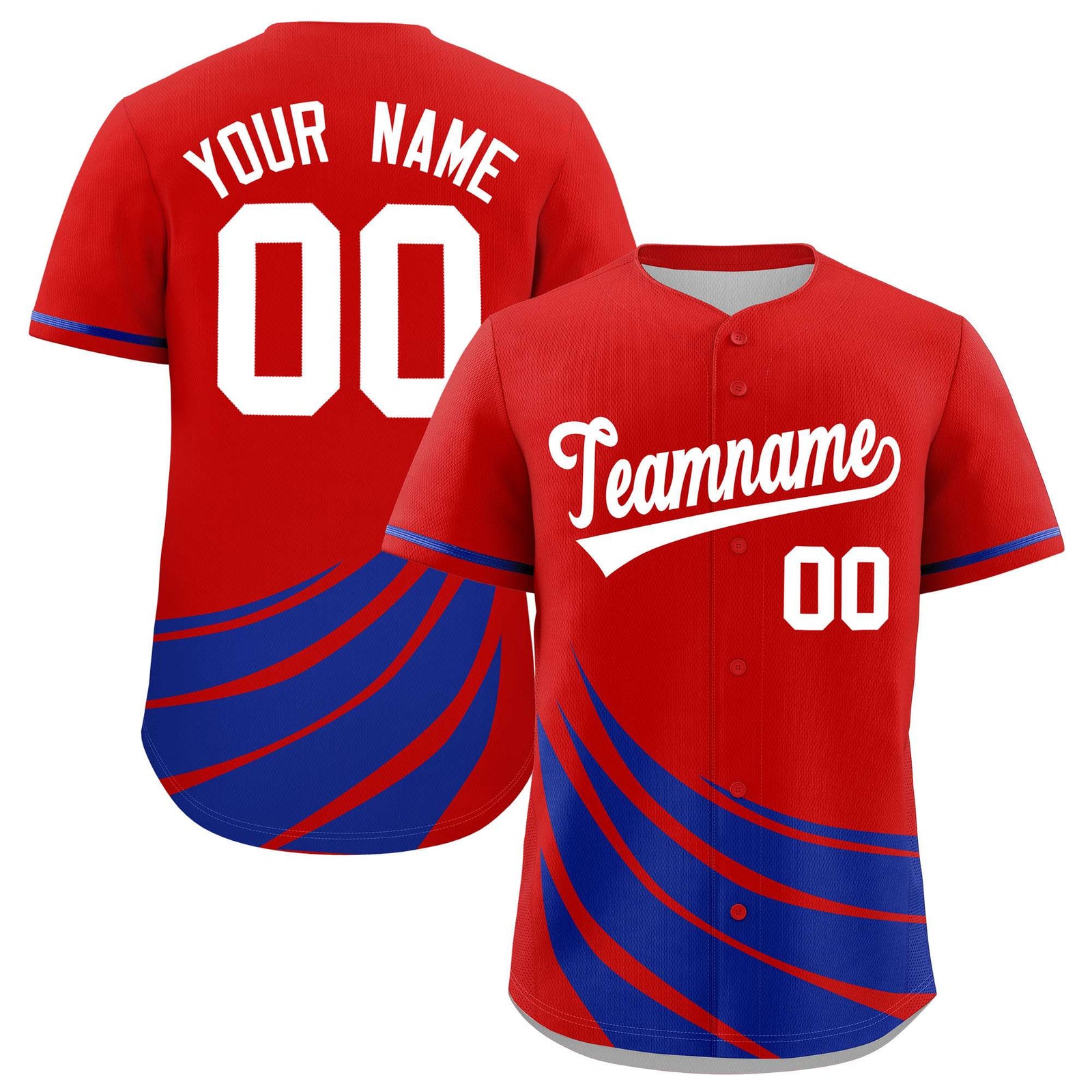 Custom Red Royal Wind Mark Graffiti Pattern Authentic Baseball Jersey