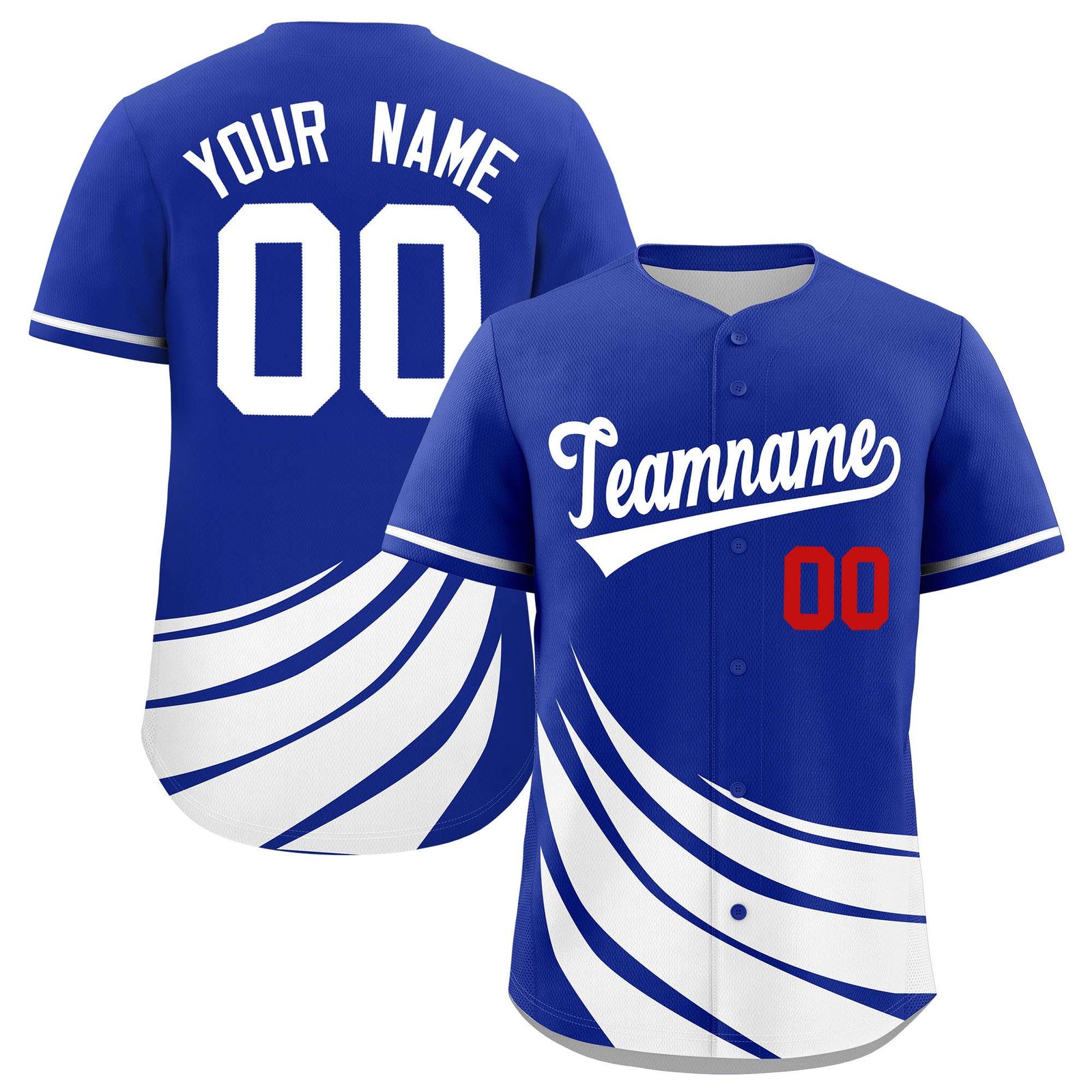 Custom Royal White Wind Mark Graffiti Pattern Authentic Baseball Jersey