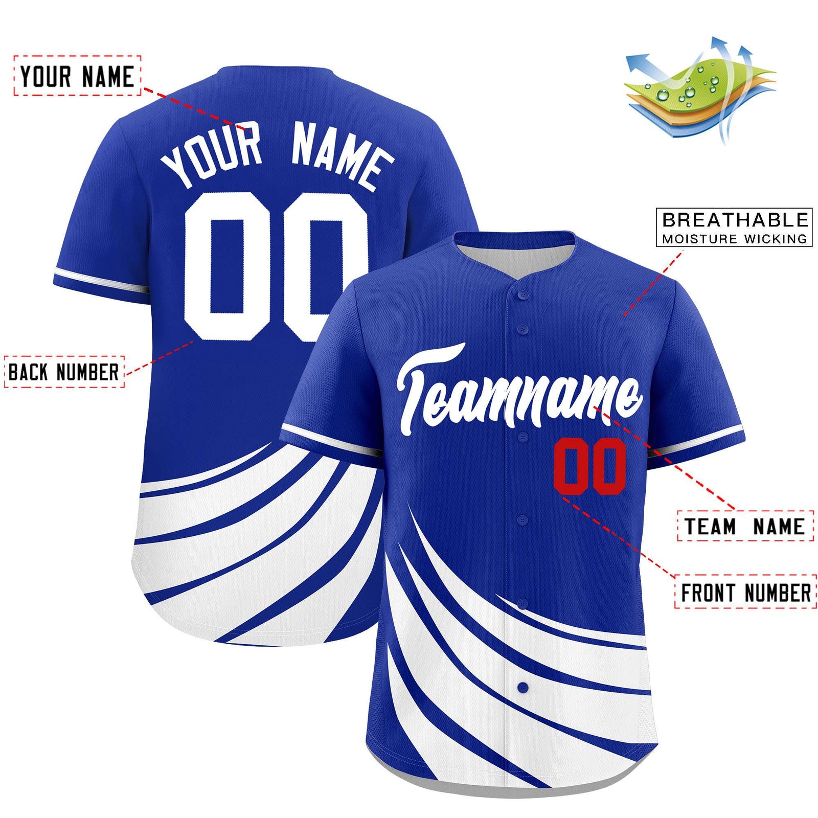 Custom Royal White Wind Mark Graffiti Pattern Authentic Baseball Jersey