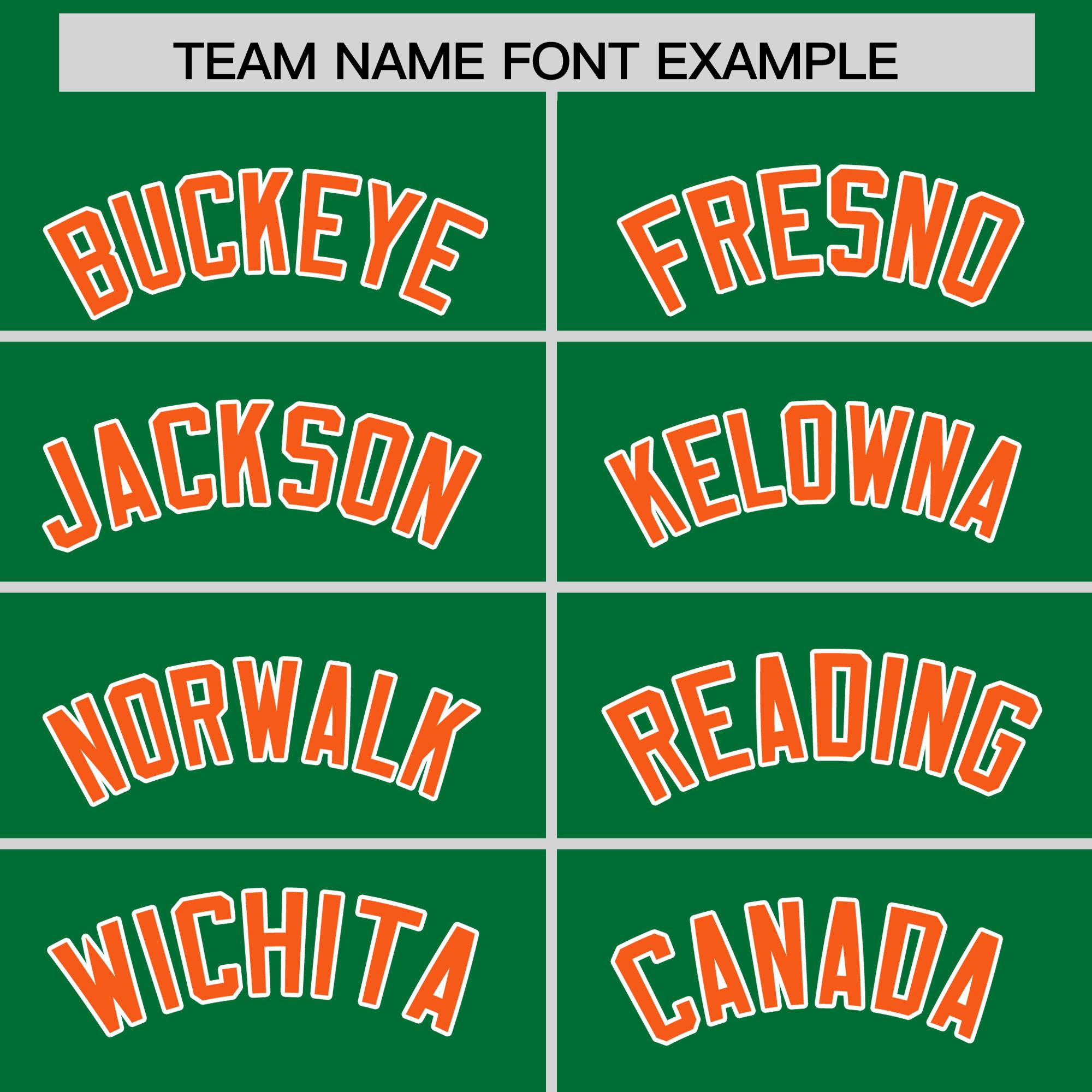 Custom Kelly Green Orange Grid Blur Pattern Authentic Baseball Jersey