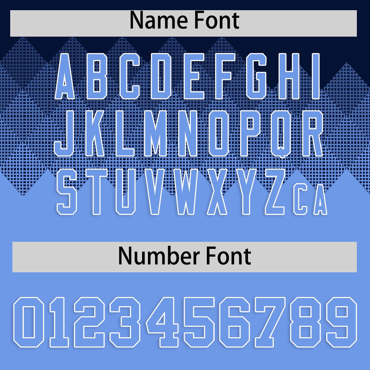 Custom Navy Powder Blue Grid Blur Pattern Authentic Baseball Jersey