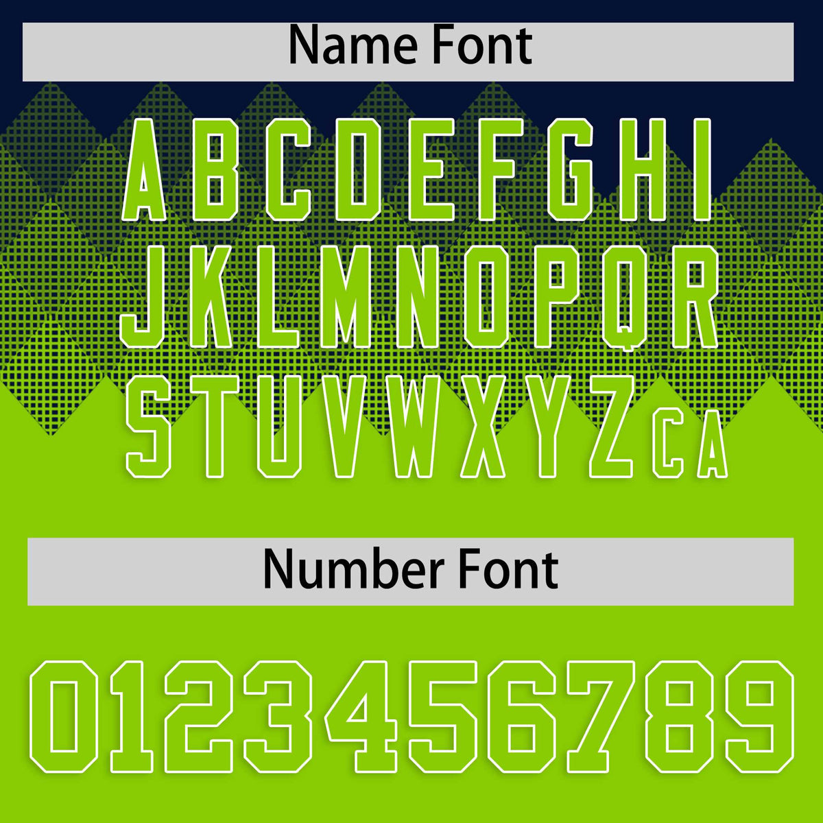 Custom Navy Neon Green Grid Blur Pattern Authentic Baseball Jersey