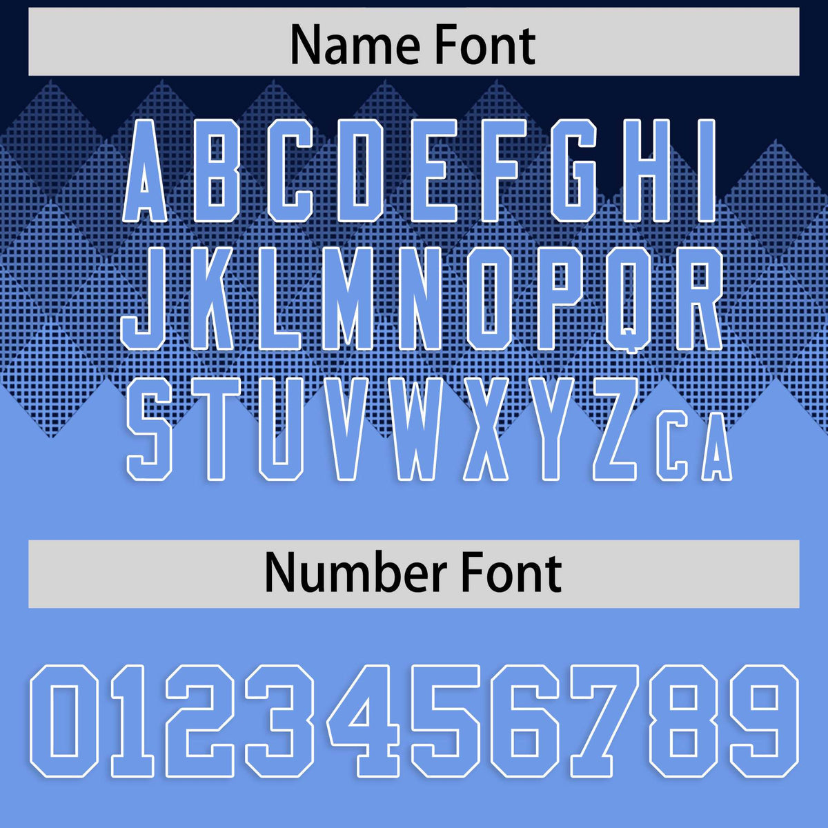 Custom Navy Powder Blue Grid Blur Pattern Authentic Baseball Jersey