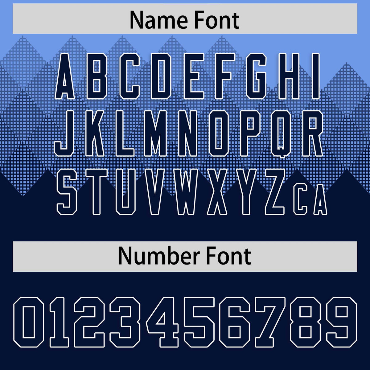 Custom Light Blue Navy Grid Blur Pattern Authentic Baseball Jersey