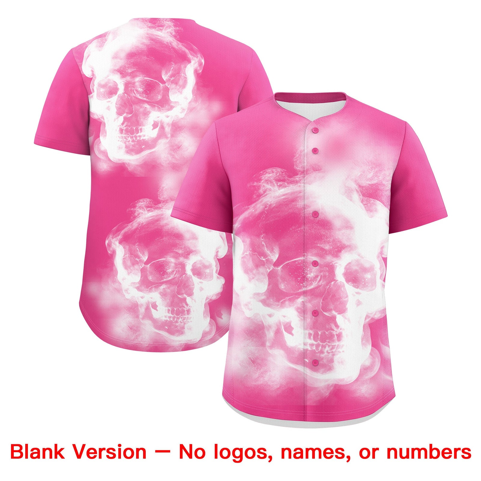 Custom Pink White skeleton Graffiti Pattern Lightweight Baseball Jersey| KXKSHOP