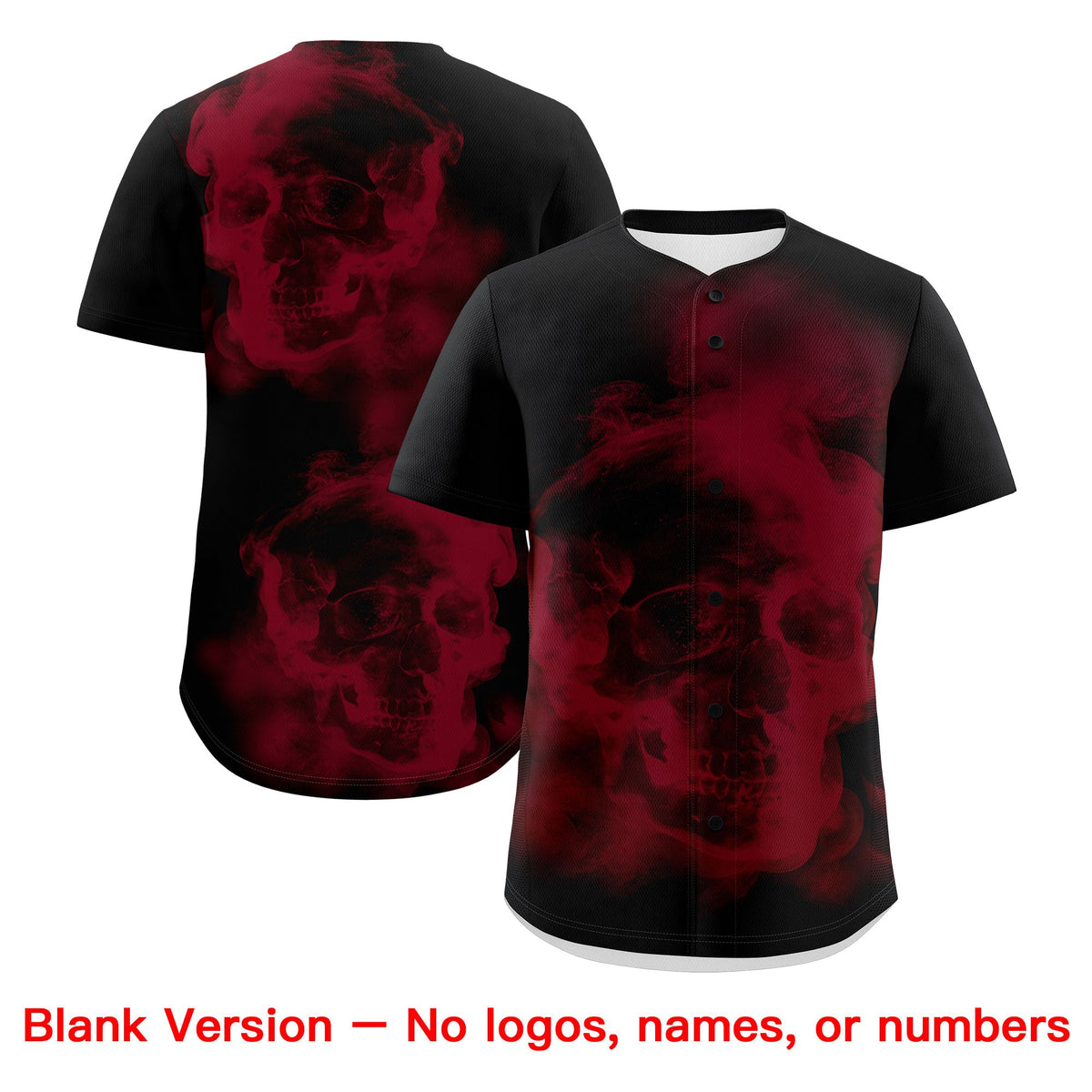 Custom Black Crimson Khaki skeleton Graffiti Pattern Quick Dry Baseball Jersey| KXKSHOP