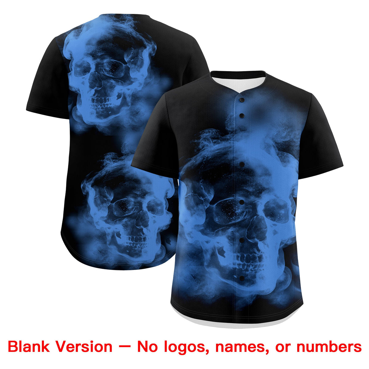 Custom Black Powder Blue Pink skeleton Graffiti Pattern Quick Dry Baseball Jersey| KXKSHOP