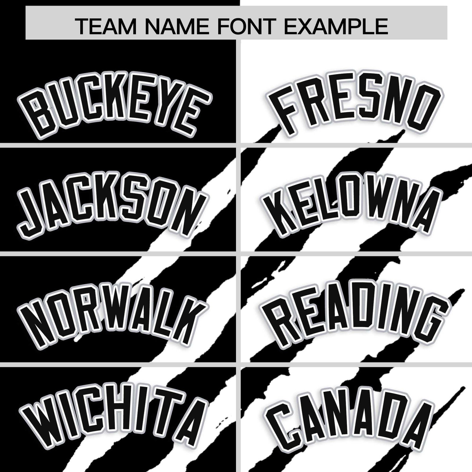 Custom Black White Split Tiger Claw Scratch Pattern Baseball Jersey