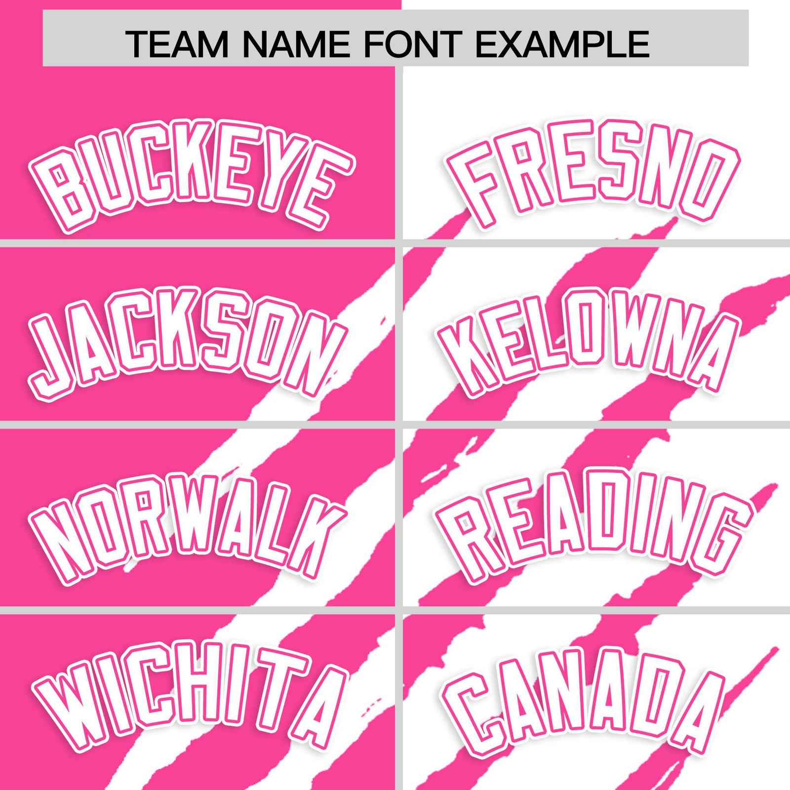 Custom Pink White Split Tiger Claw Scratch Pattern Baseball Jersey