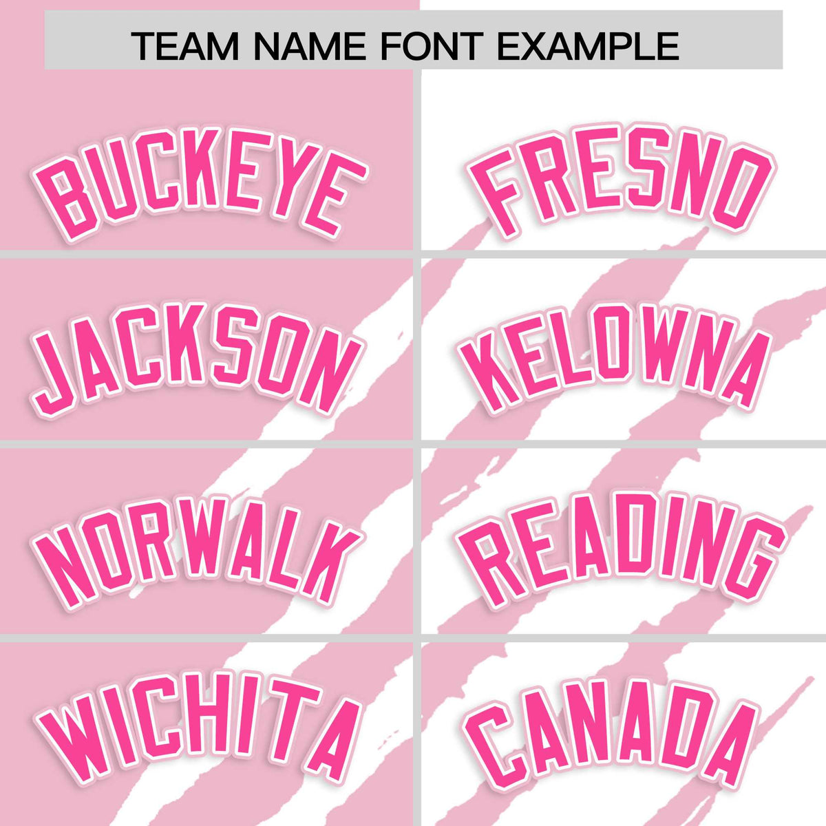 Custom Light Pink White Split Tiger Claw Scratch Pattern Baseball Jersey