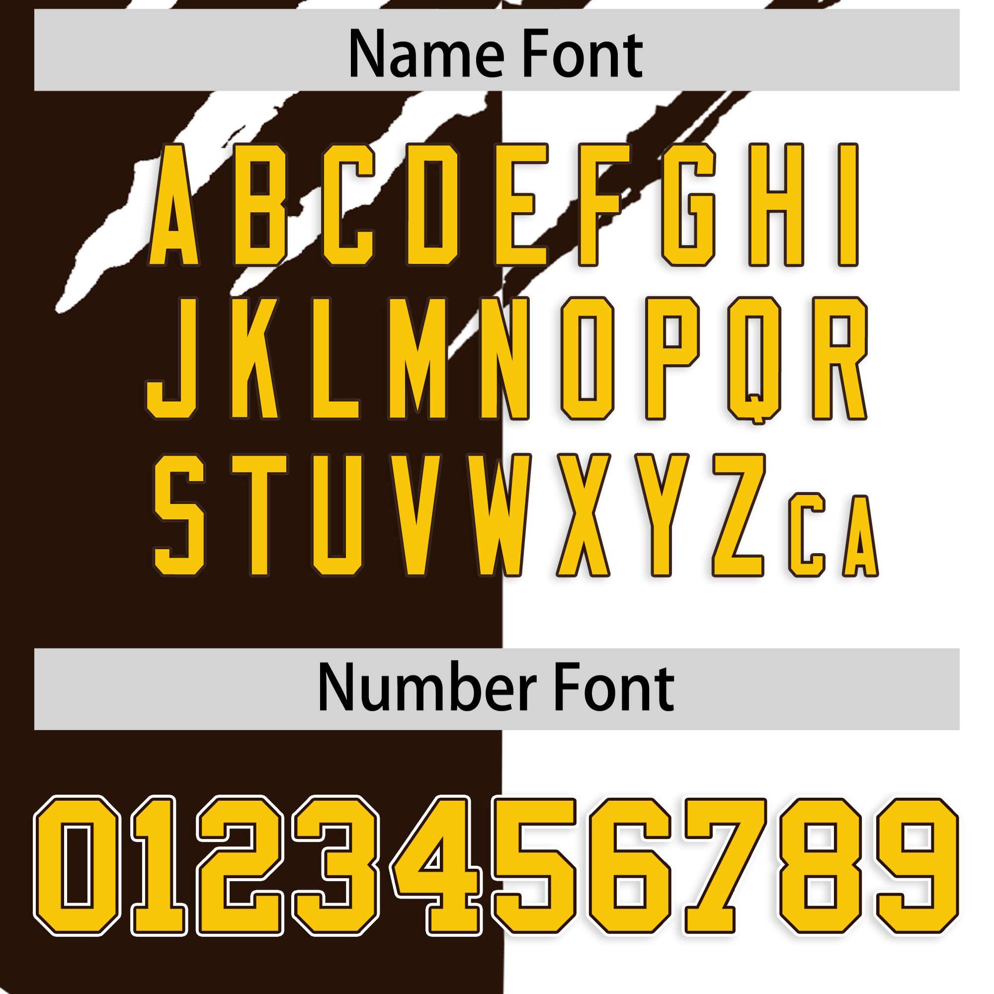 Custom Brown White Split Tiger Claw Scratch Pattern Baseball Jersey