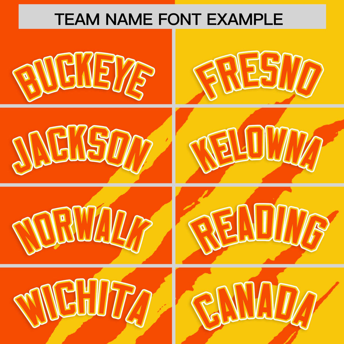 Custom Orange Gold Split Tiger Claw Scratch Pattern Baseball Jersey