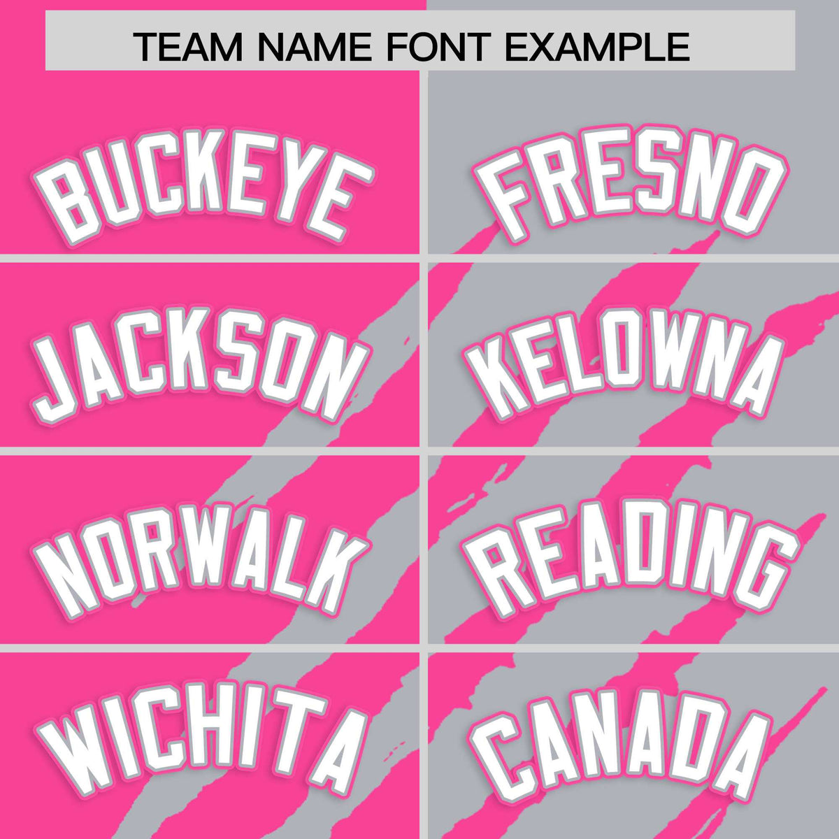 Custom Pink Gray Split Tiger Claw Scratch Pattern Baseball Jersey