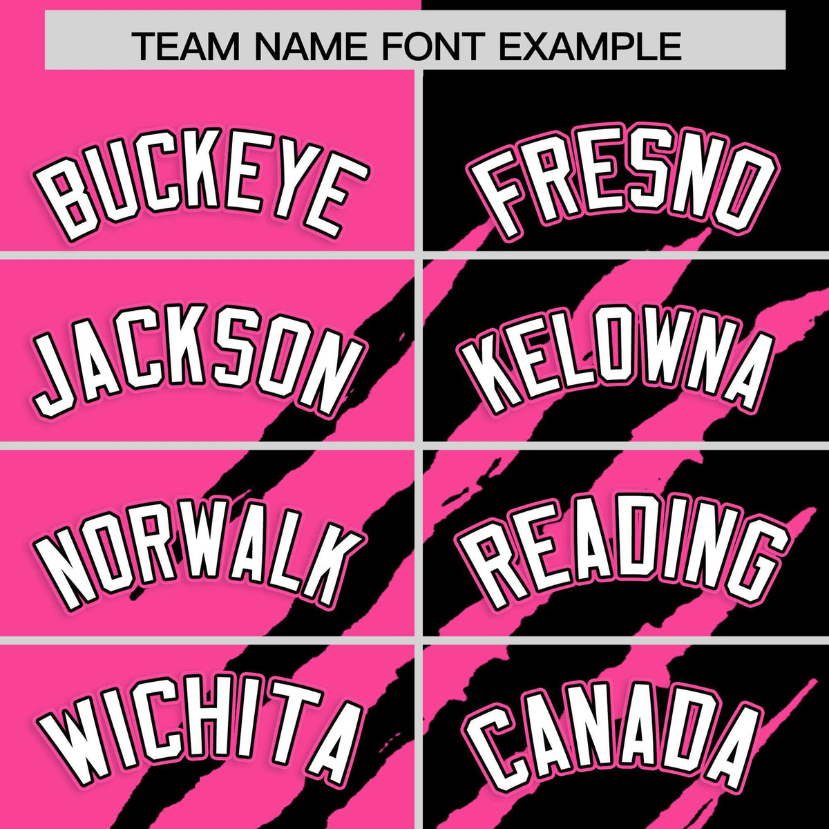 Custom Pink Black Split Tiger Claw Scratch Pattern Baseball Jersey