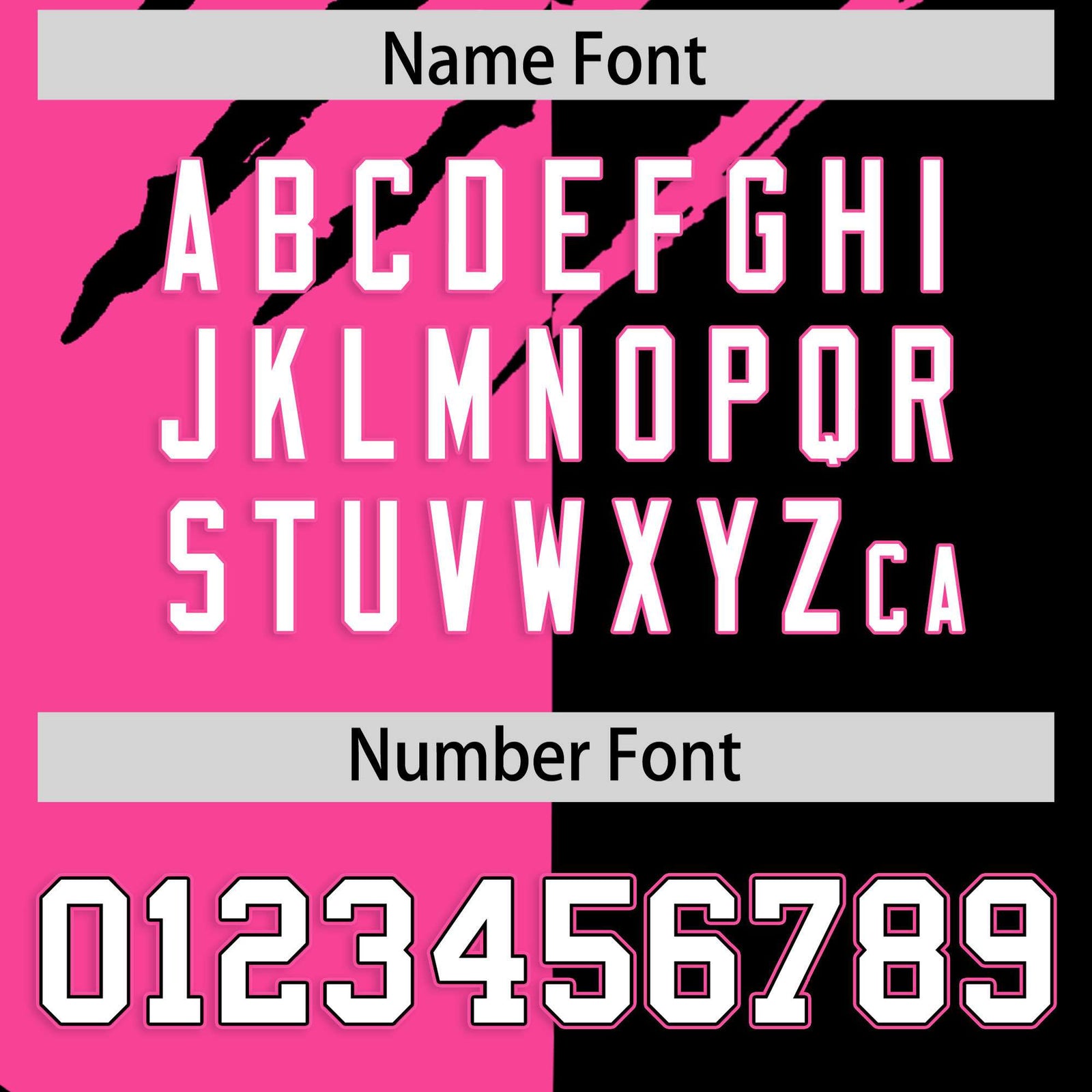 Custom Pink Black Split Tiger Claw Scratch Pattern Baseball Jersey