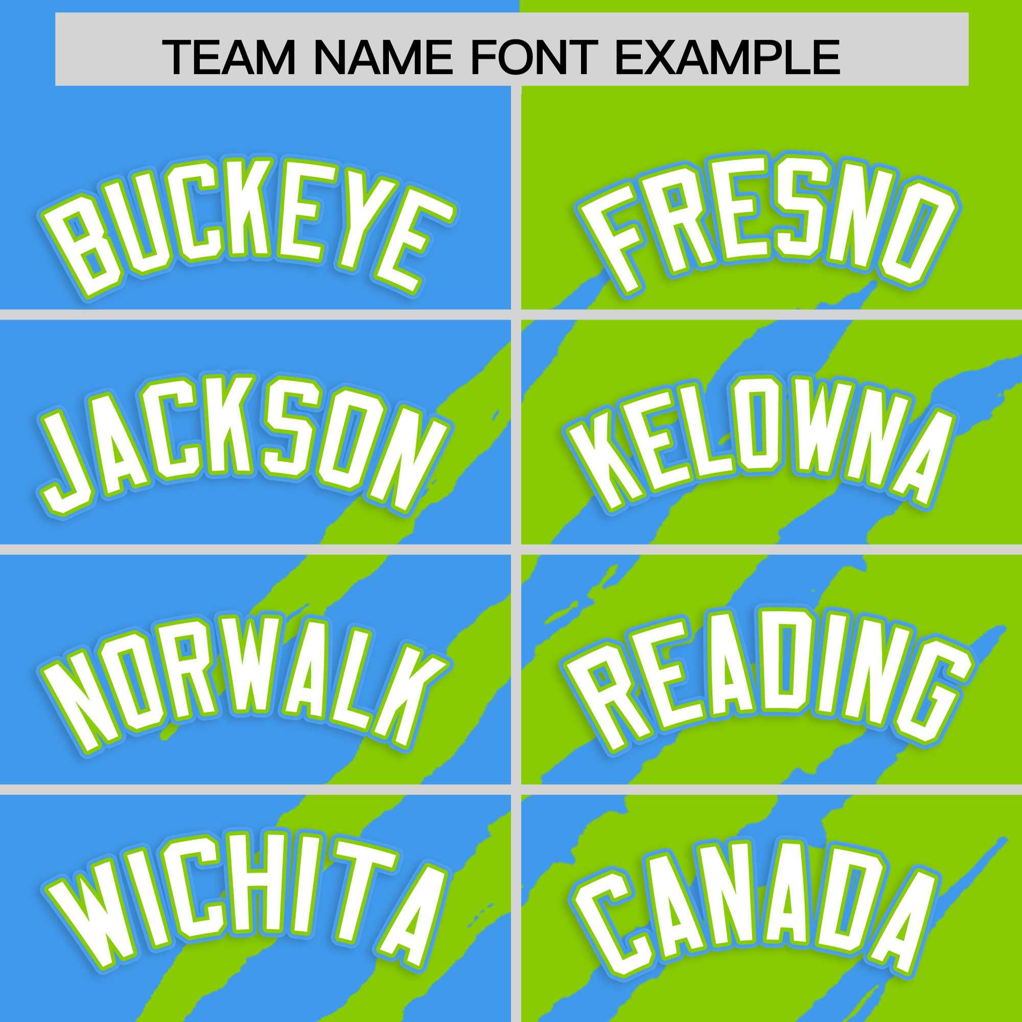 Custom Powder Blue Neon Green Split Tiger Claw Scratch Pattern Baseball Jersey