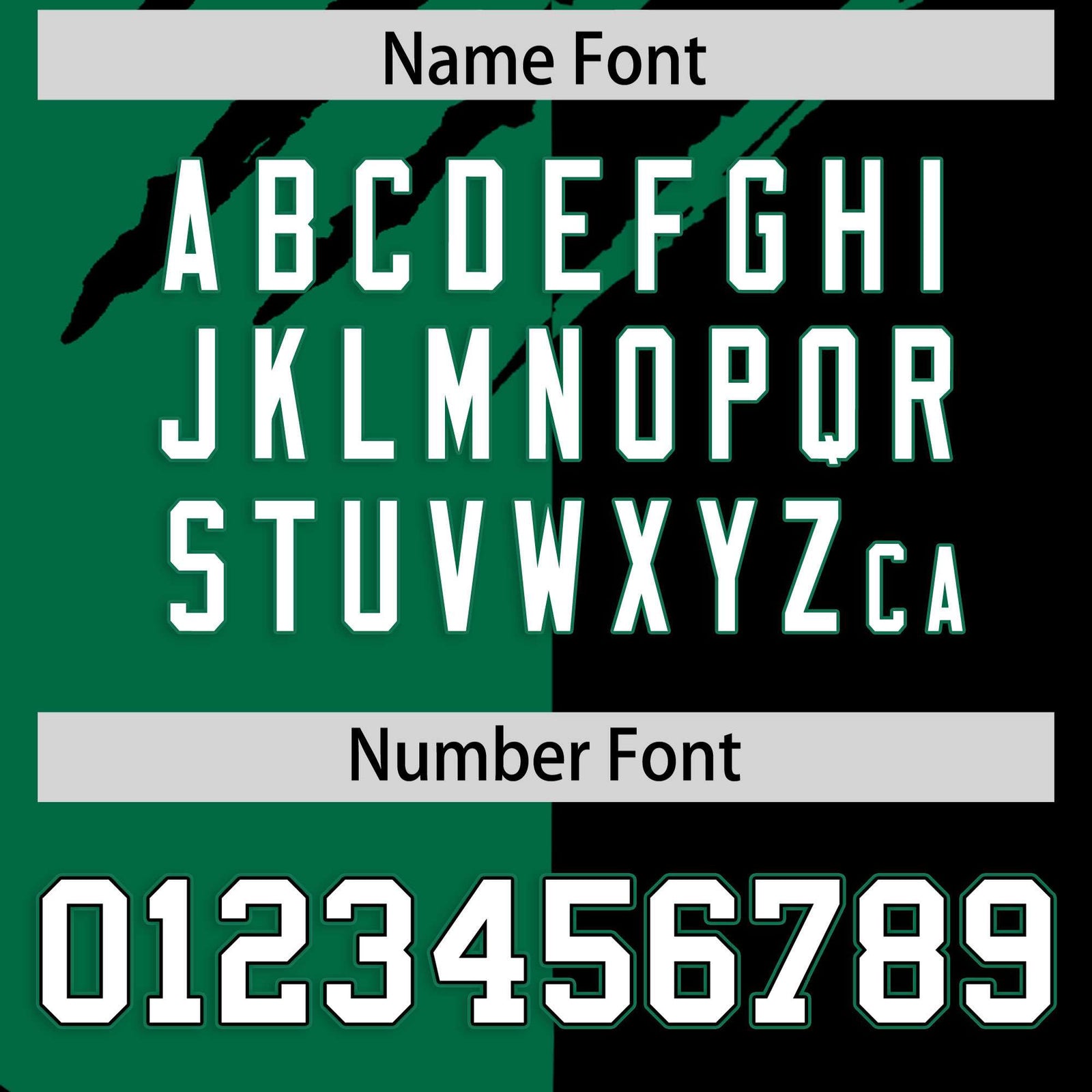 Custom Kelly Green Black Split Tiger Claw Scratch Pattern Baseball Jersey