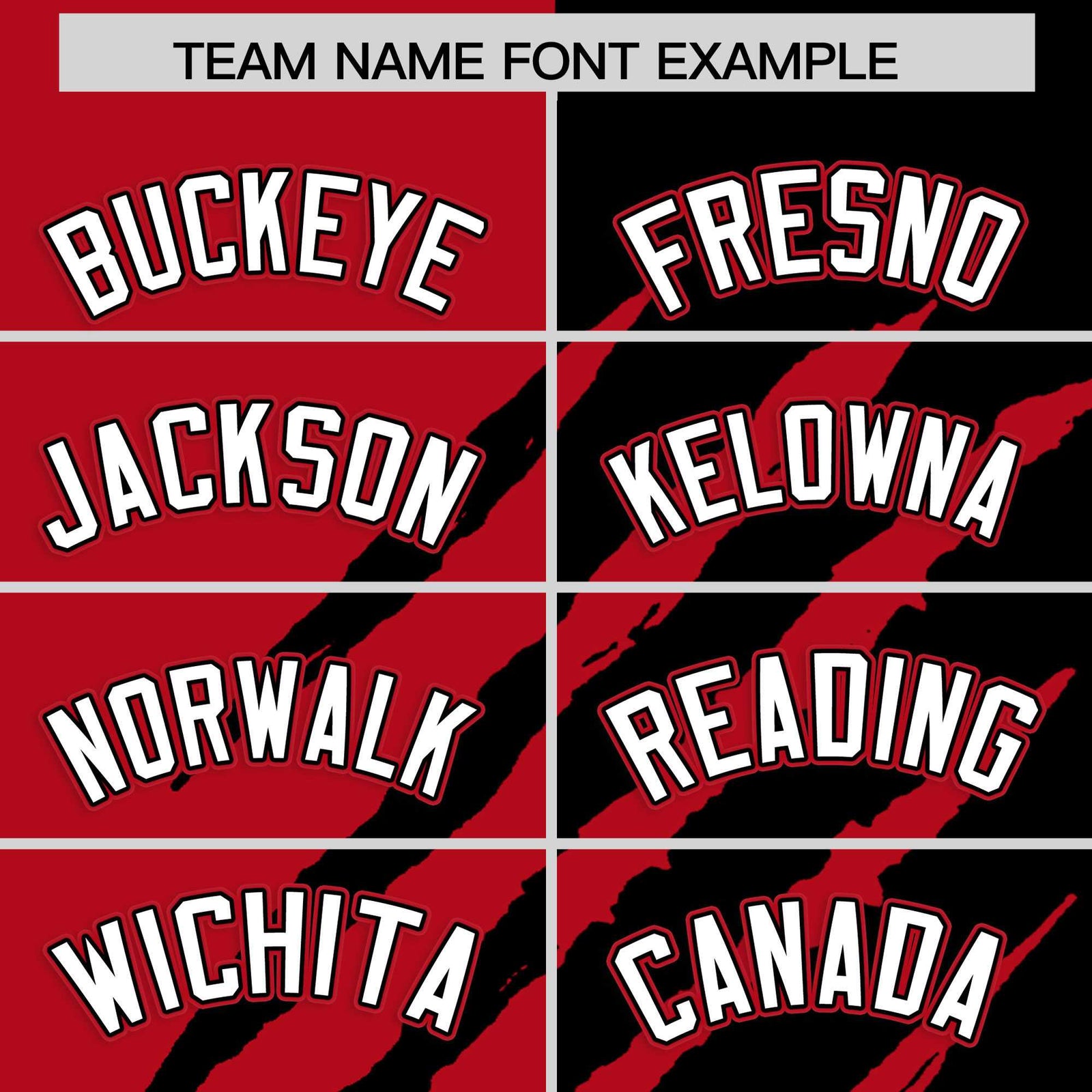 Custom Red Black Split Tiger Claw Scratch Pattern Baseball Jersey