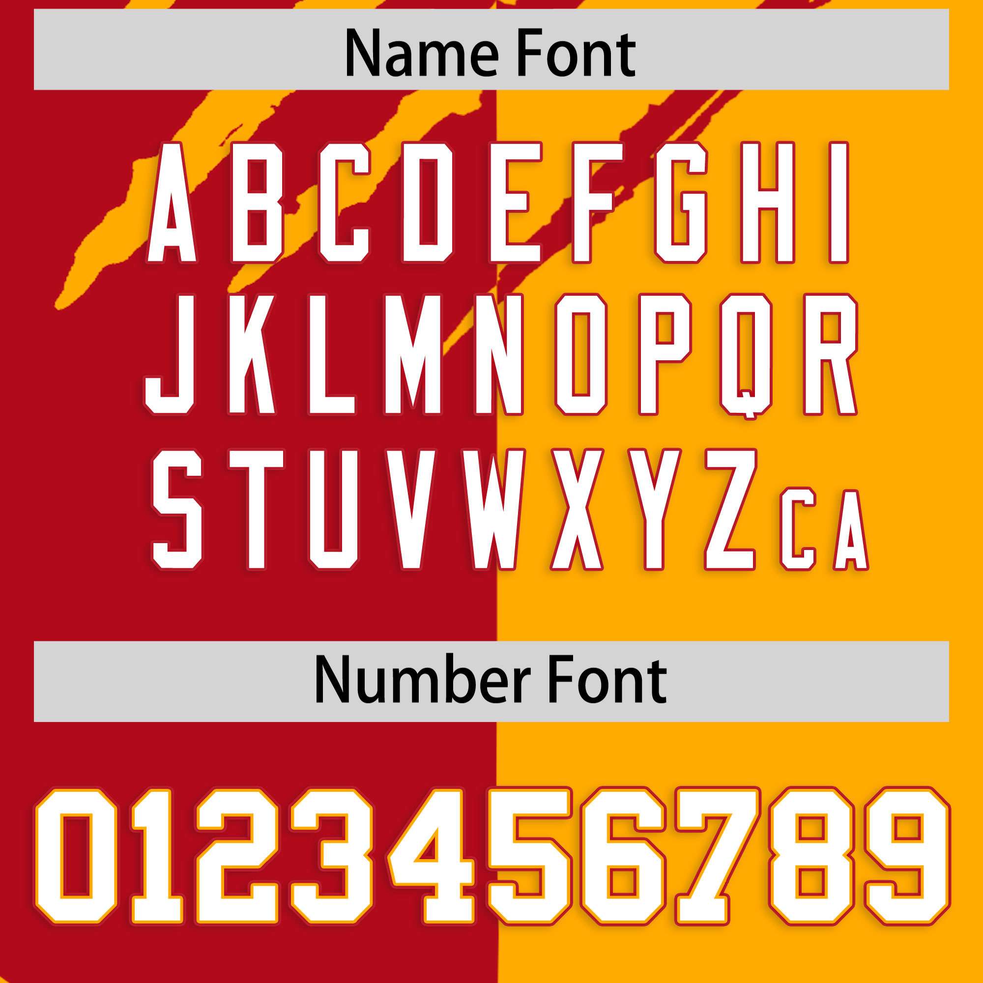 Custom Red Yellow Split Tiger Claw Scratch Pattern Baseball Jersey