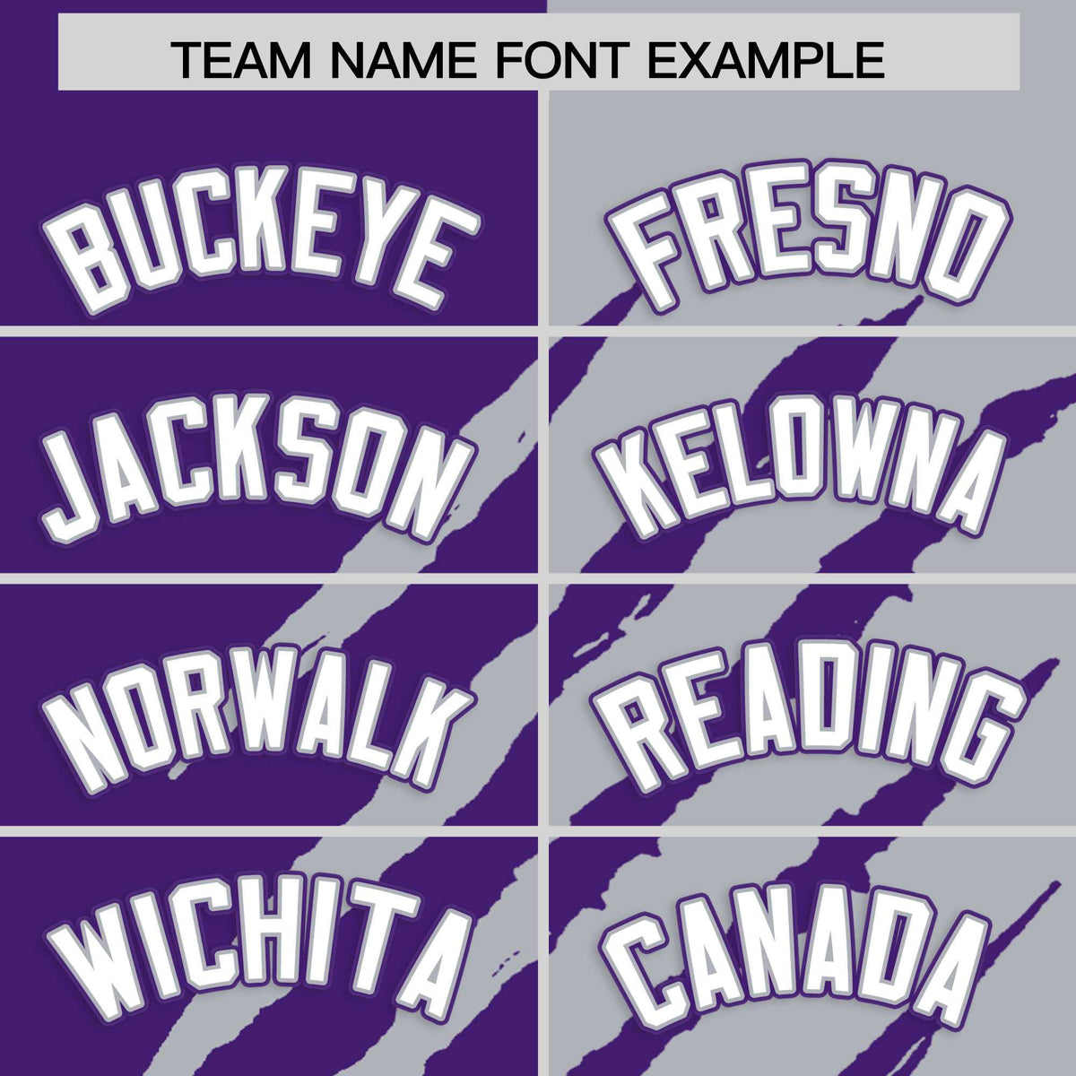 Custom Purple Gray Split Tiger Claw Scratch Pattern Baseball Jersey