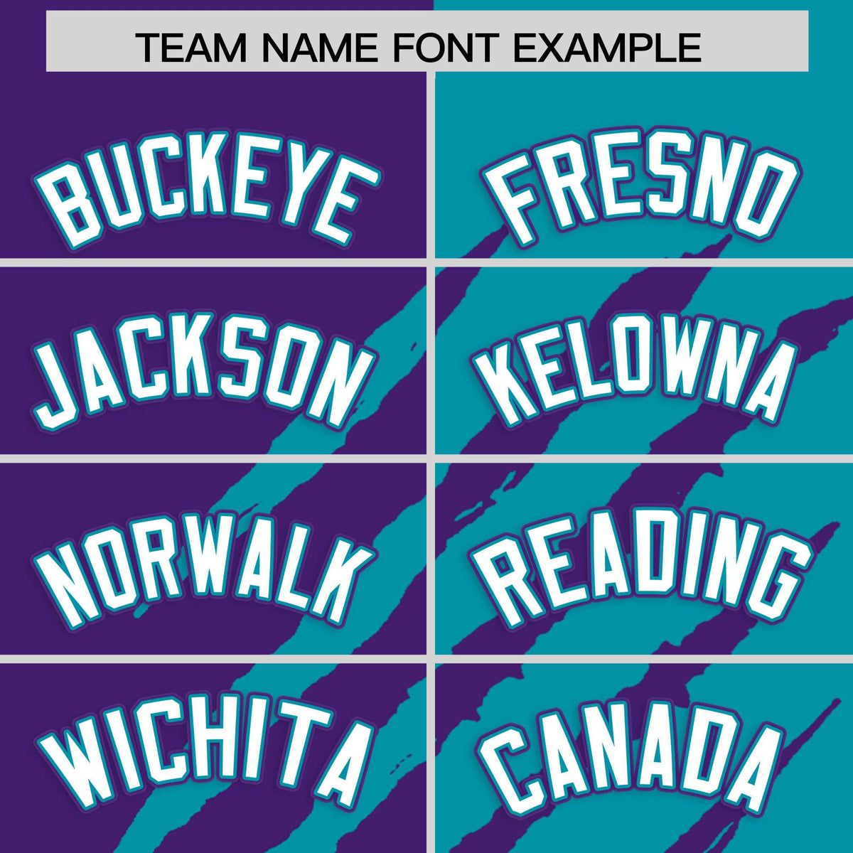 Custom Purple Teal Split Tiger Claw Scratch Pattern Baseball Jersey