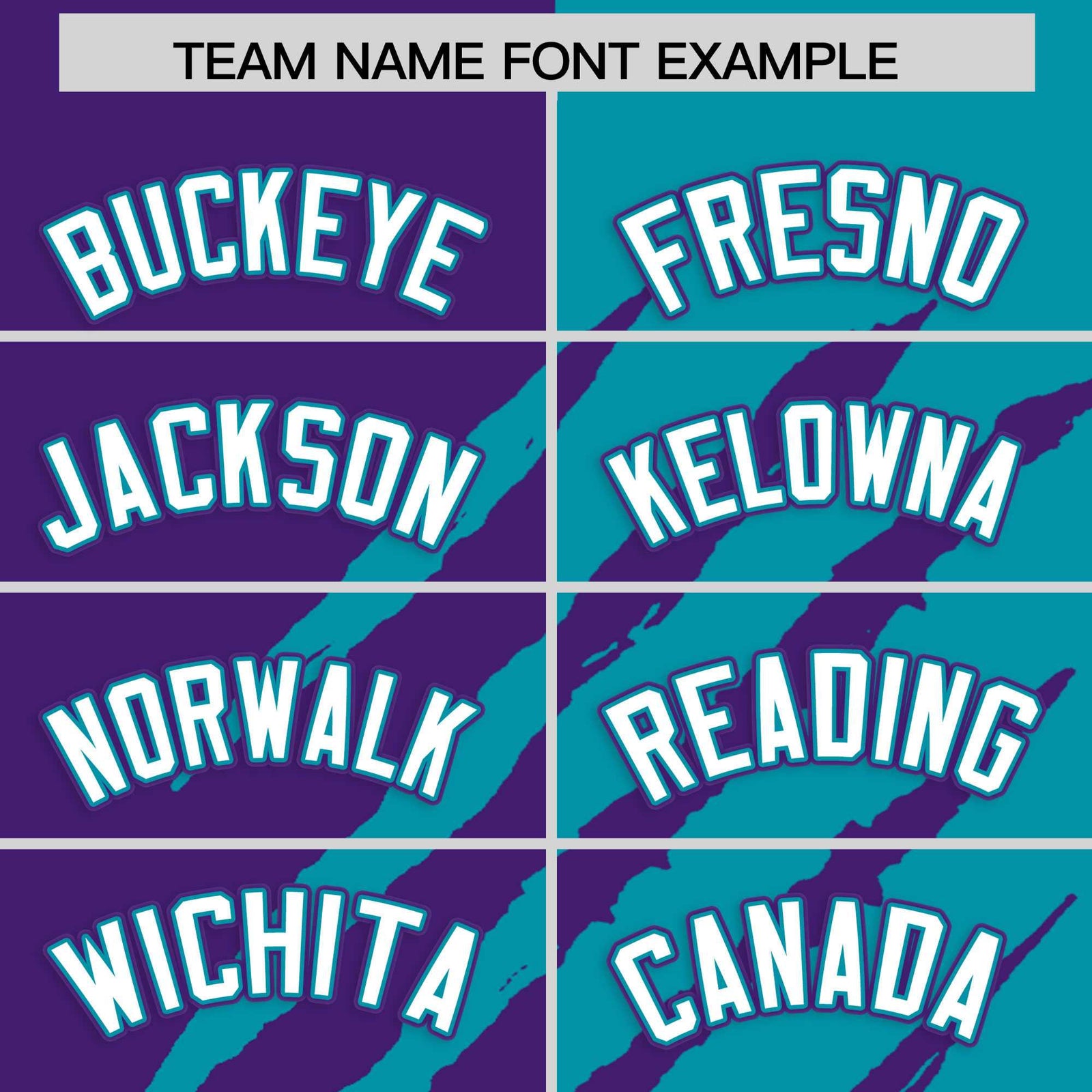 Custom Purple Teal Split Tiger Claw Scratch Pattern Baseball Jersey