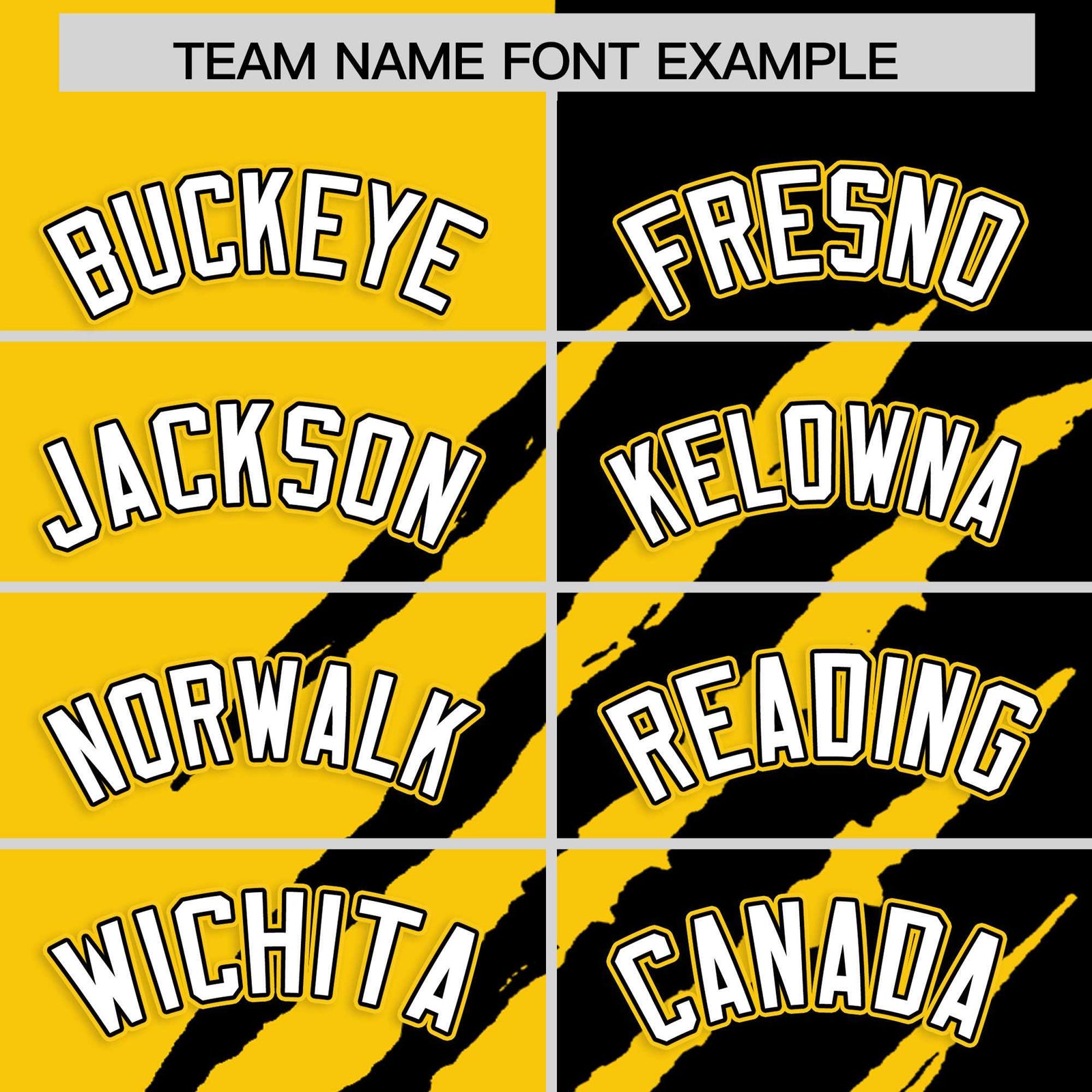 Custom Gold Black Split Tiger Claw Scratch Pattern Baseball Jersey