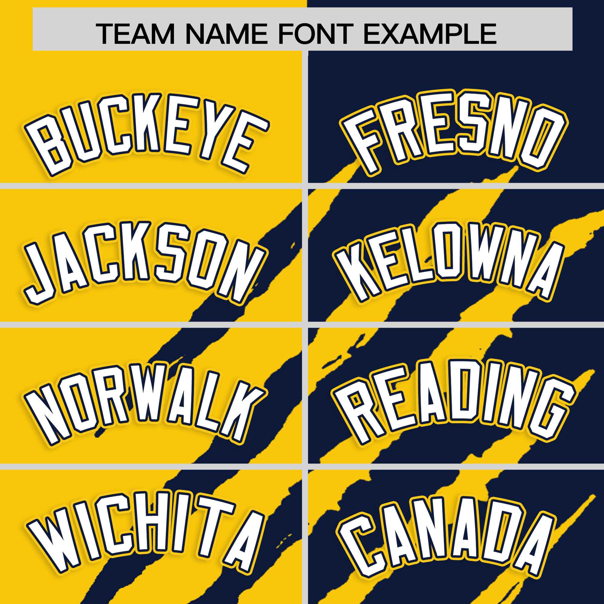 Custom Gold Navy Split Tiger Claw Scratch Pattern Baseball Jersey