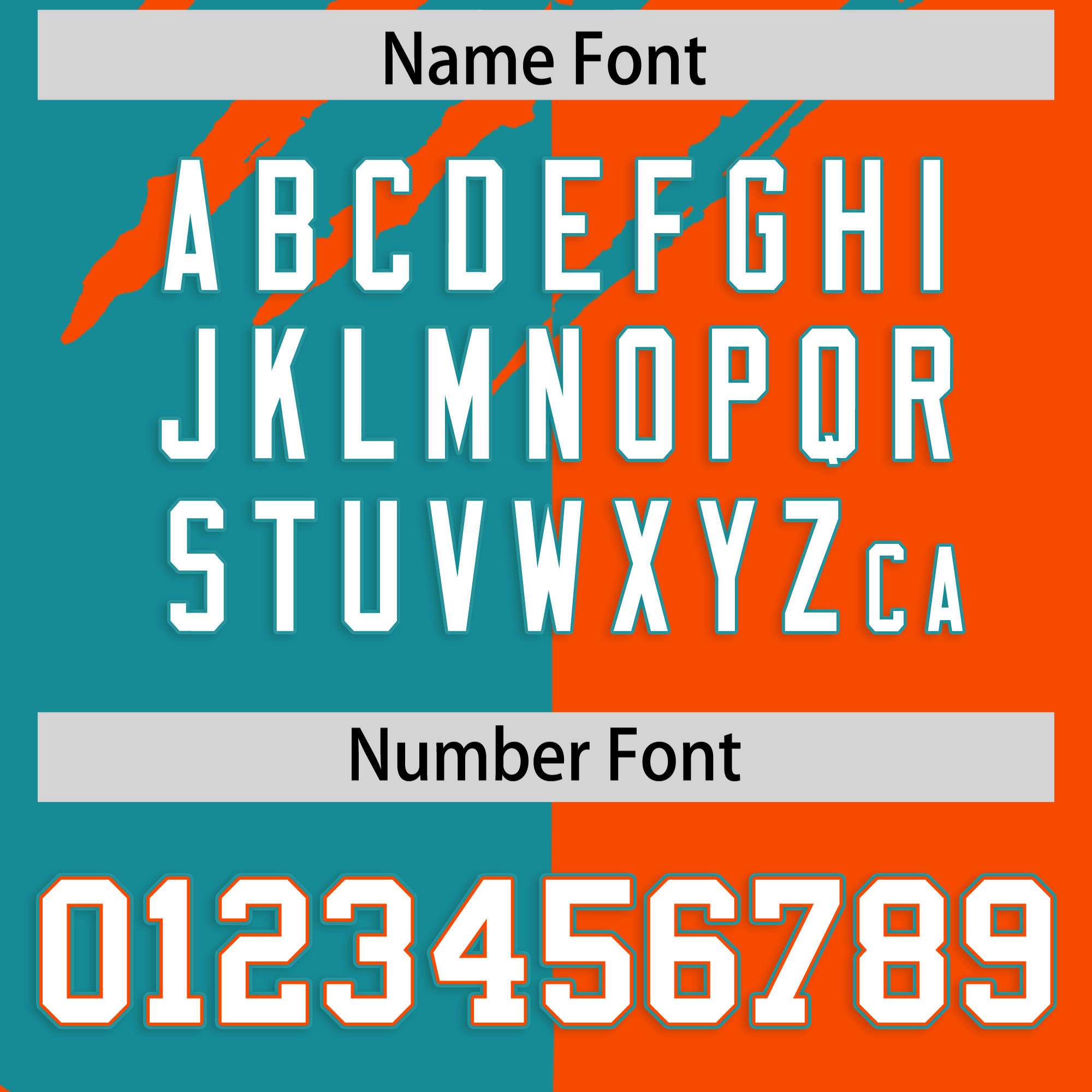 Custom Aqua Orange Split Tiger Claw Scratch Pattern Baseball Jersey