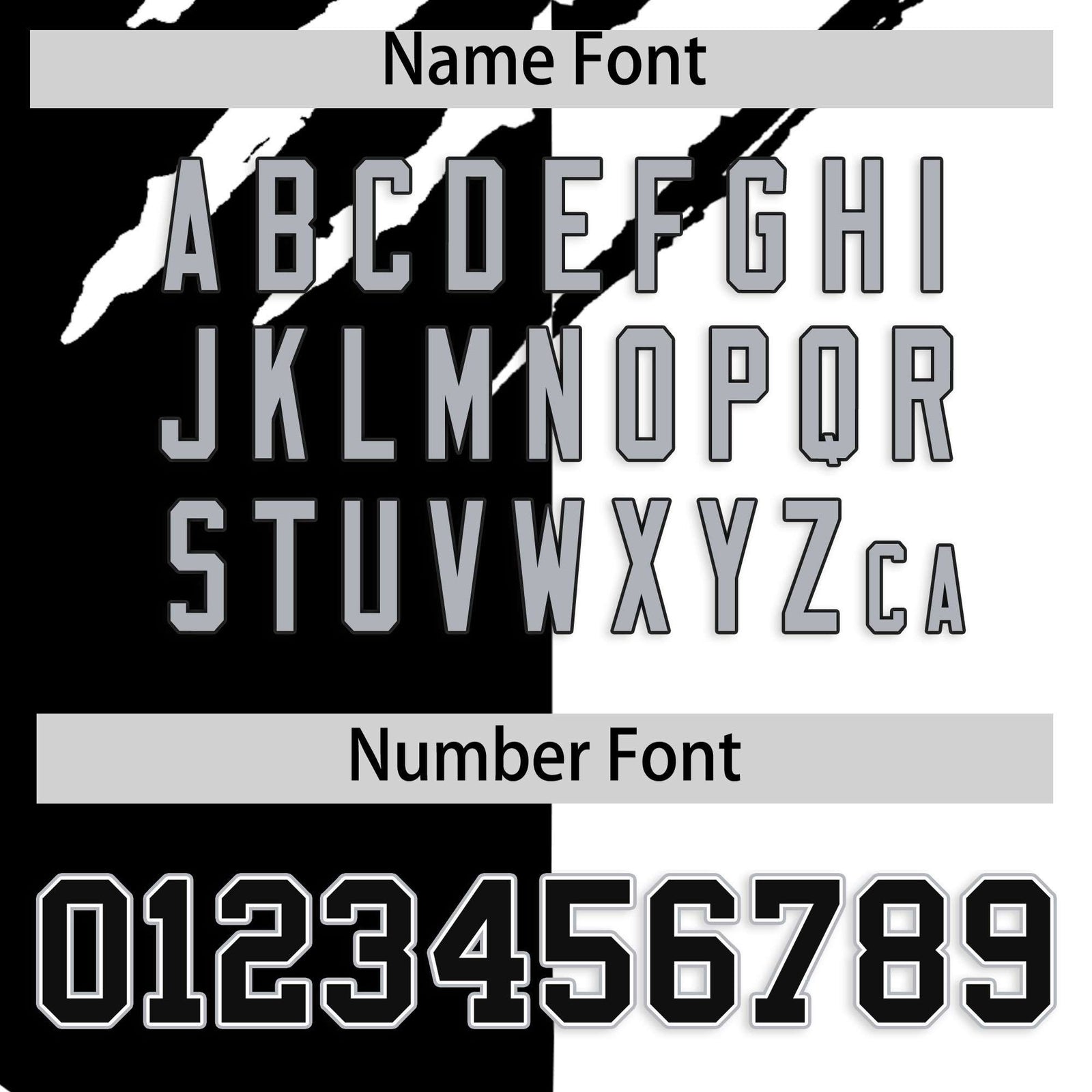 Custom Black White Split Tiger Claw Scratch Pattern Baseball Jersey